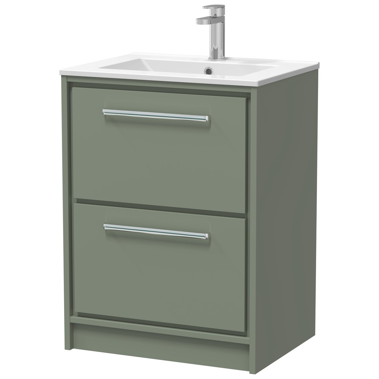 600 FS 2-Drwr Unit Minimalist Basin 1TH - Fern Green