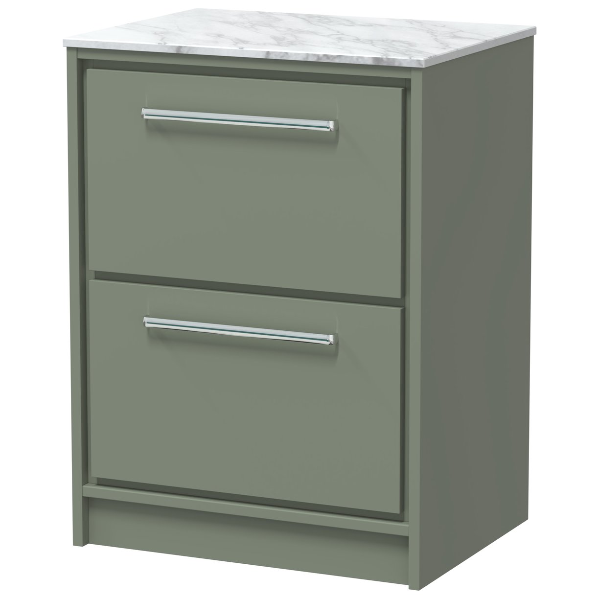 600 FS 2-Drawer Unit & Marble Top - Fern Green