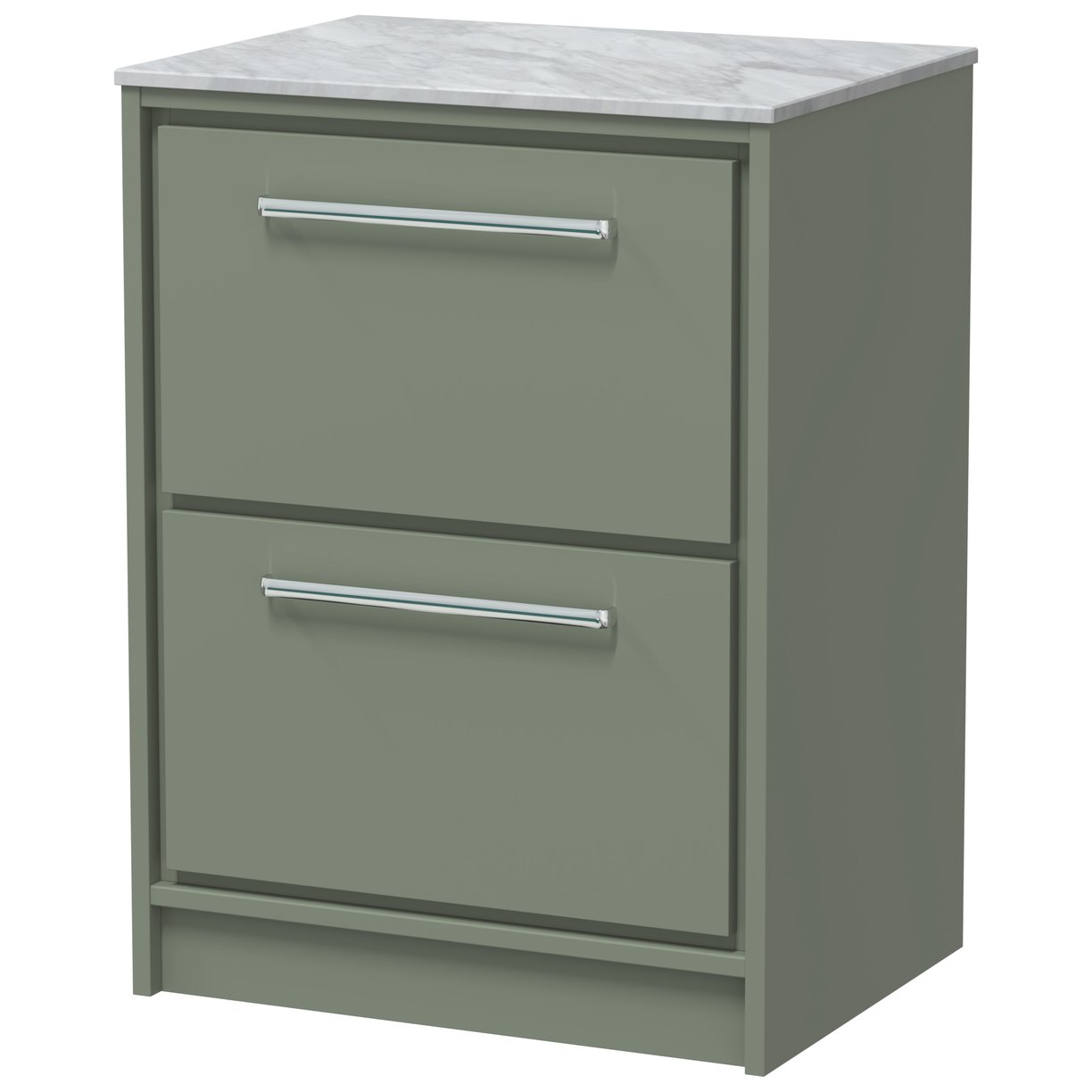 600 FS 2-Drawer Unit & Marble Top - Fern Green