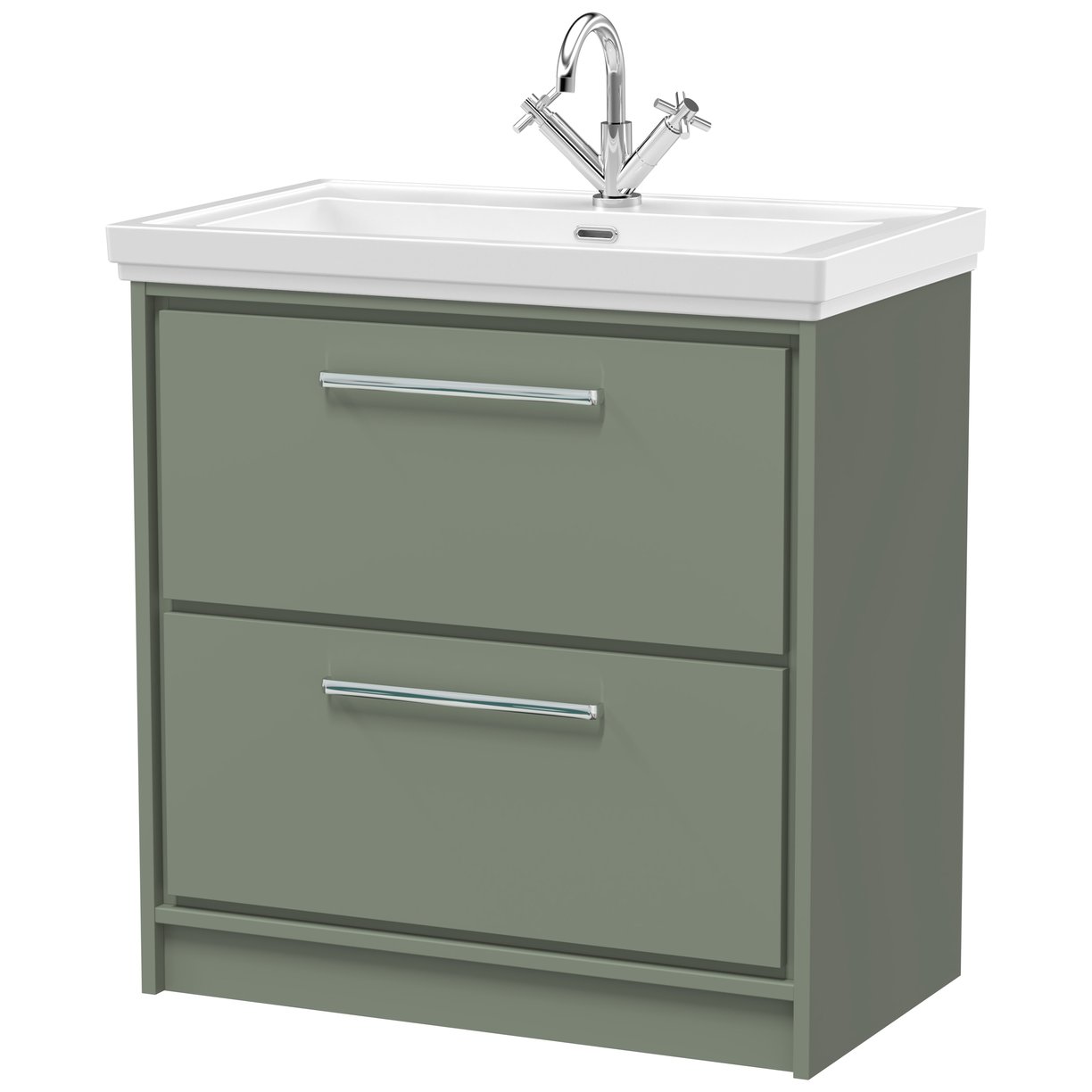 800 FS 2-Drawer Unit Classique Basin 1TH - Fern Green