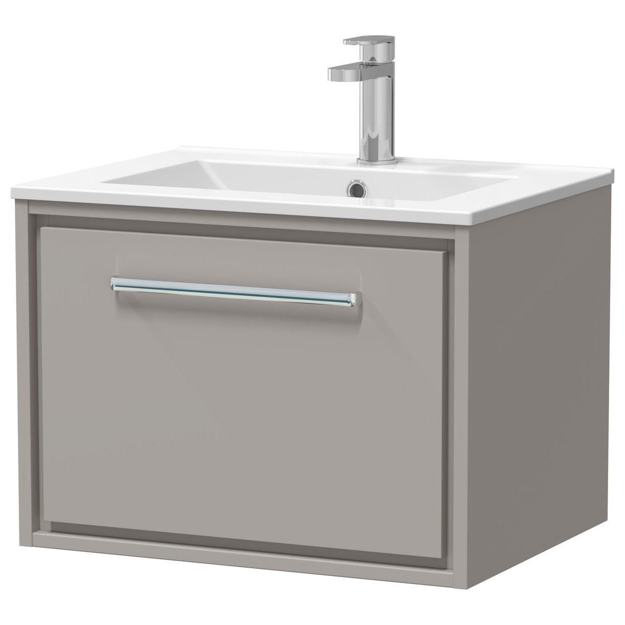 600 WH 1-Drwr Unit Minimalist Basin 1TH - Pebble Grey