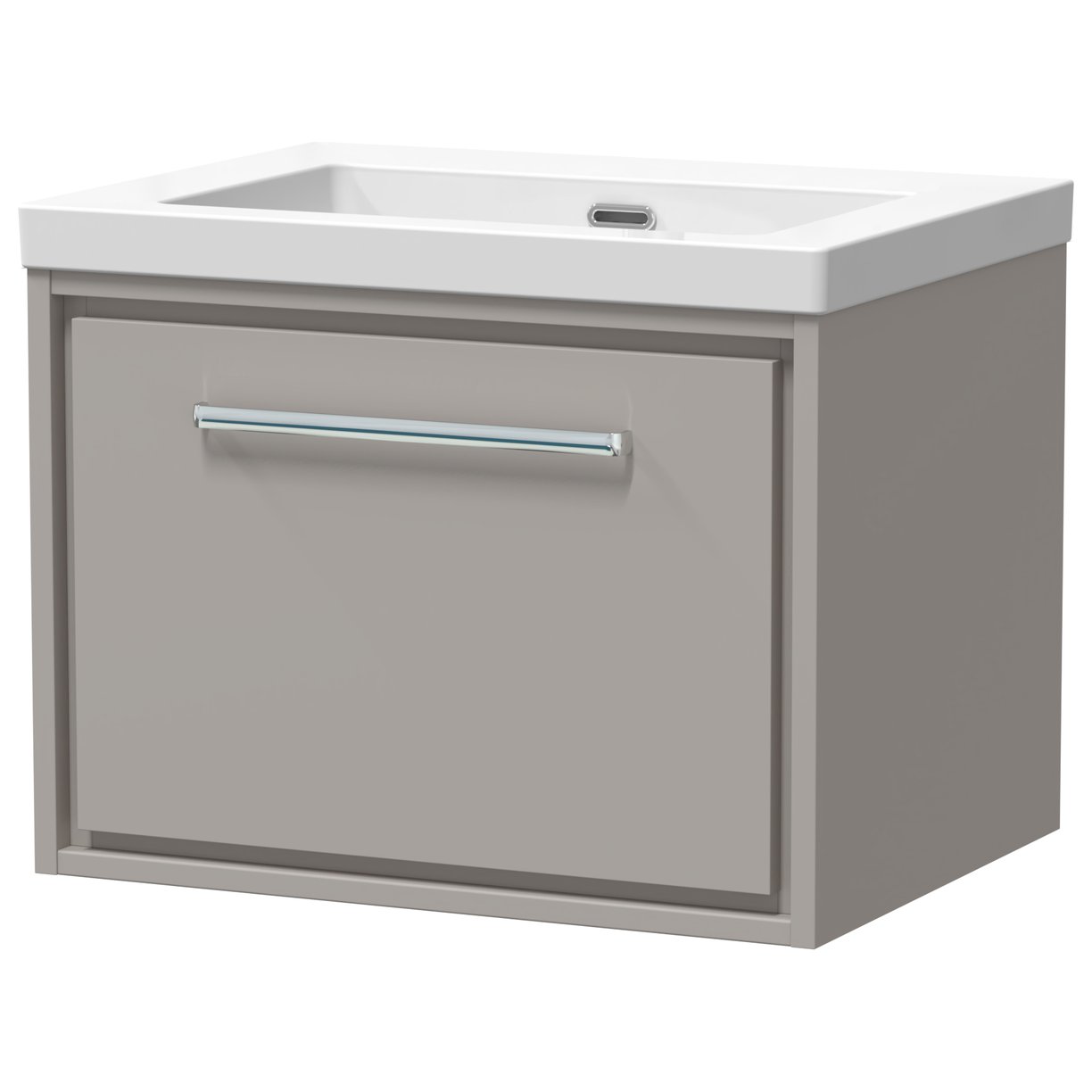 600 WH 1-Drawer Unit Contemp Basin 0TH - Pebble Grey