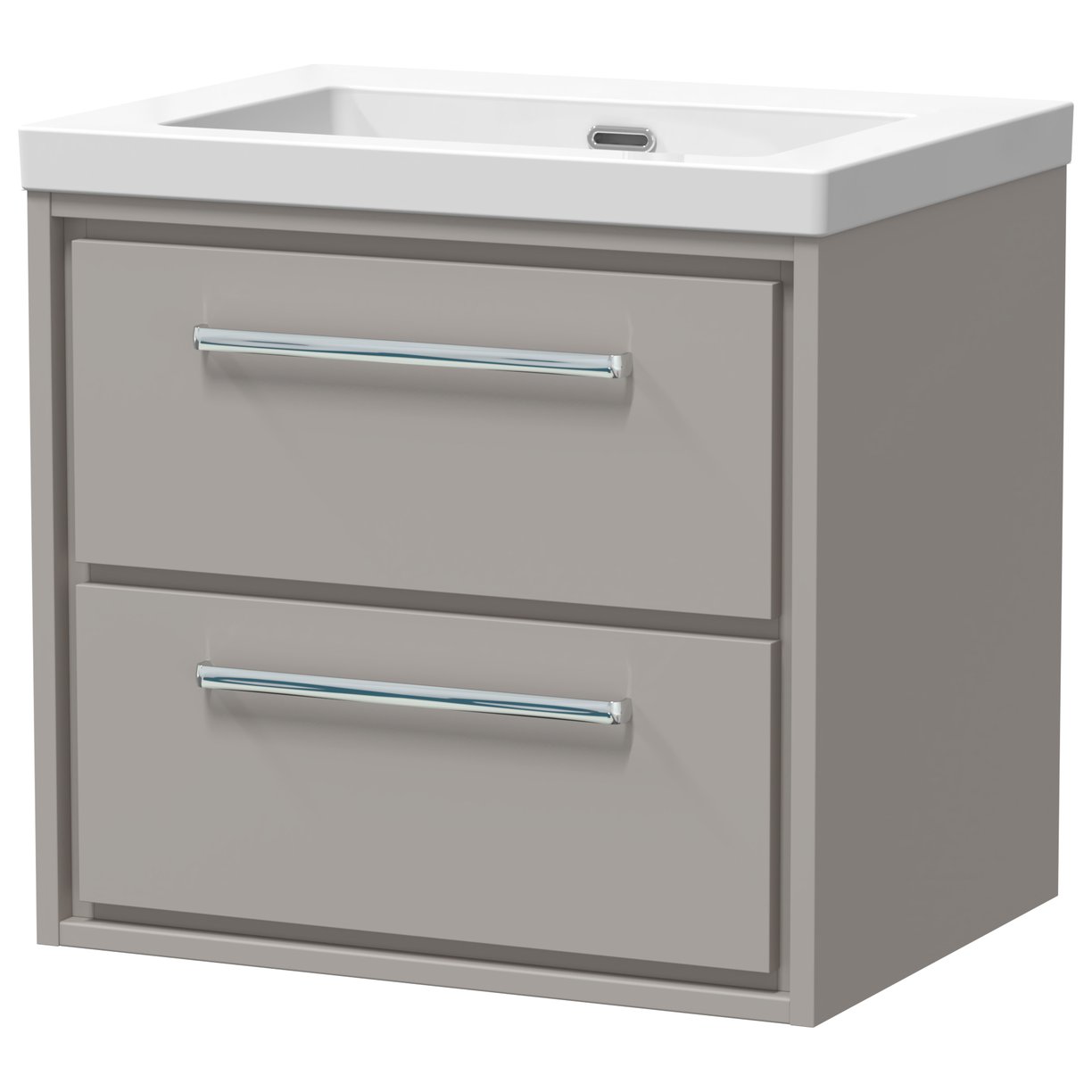 600 WH 2-Drawer Unit Contemp Basin 0TH - Pebble Grey