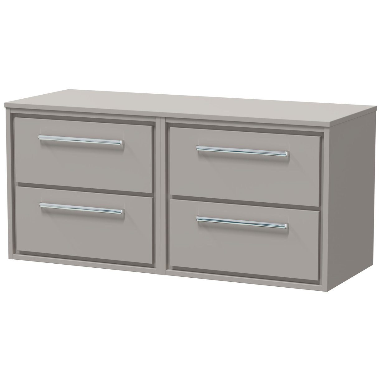 1200 WH 4-Drawer Unit & Worktop - Pebble Grey