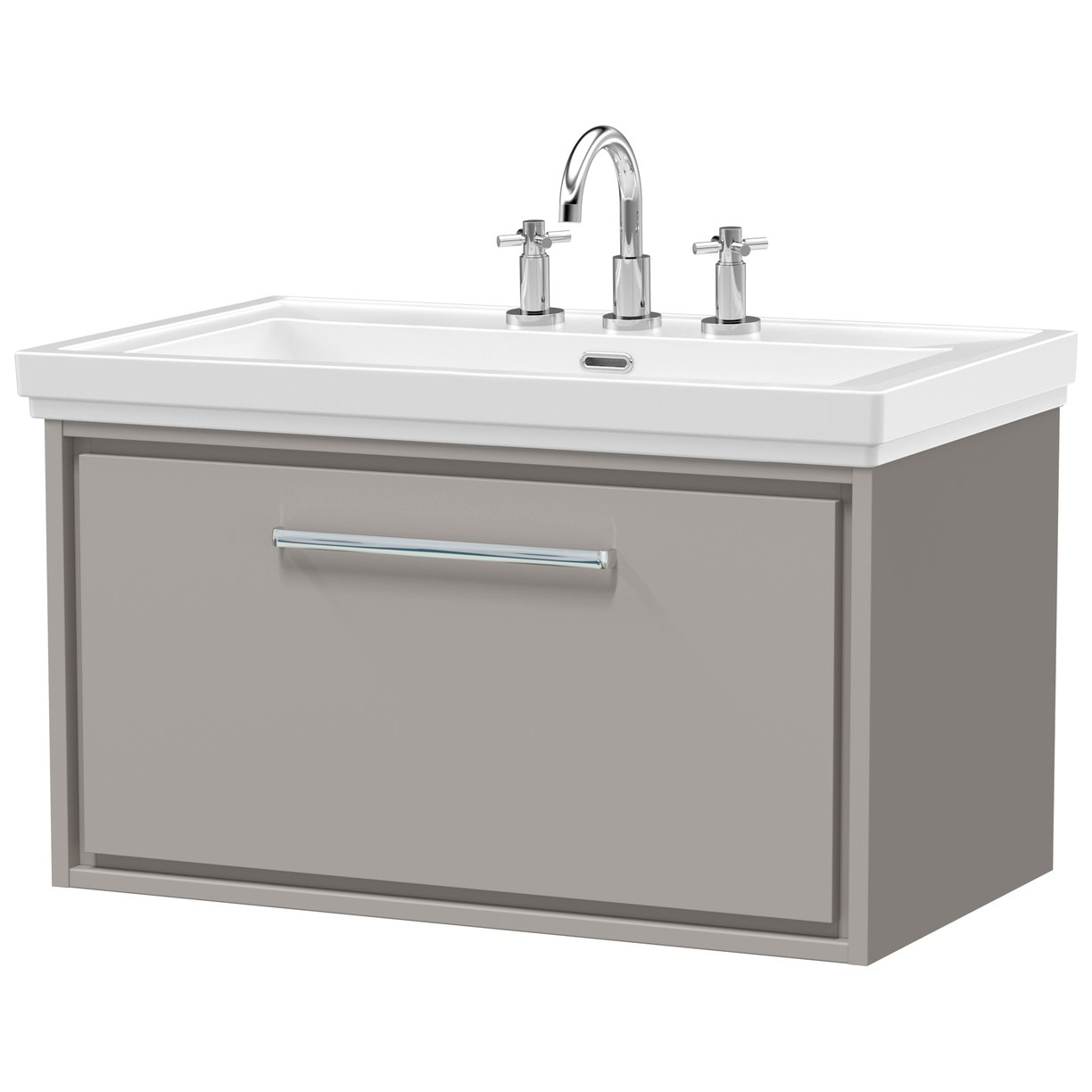 800 WH 1-Drawer Unit Classique Basin 1TH - Pebble Grey
