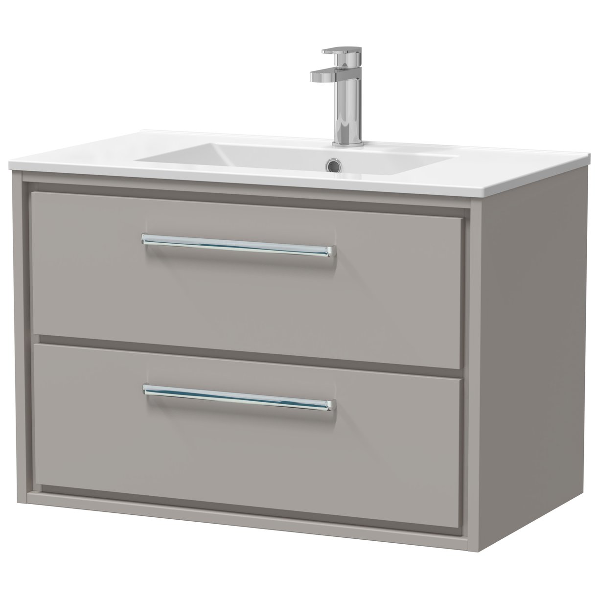 800 WH 2-Drwr Unit Minimalist Basin 1TH - Pebble Grey