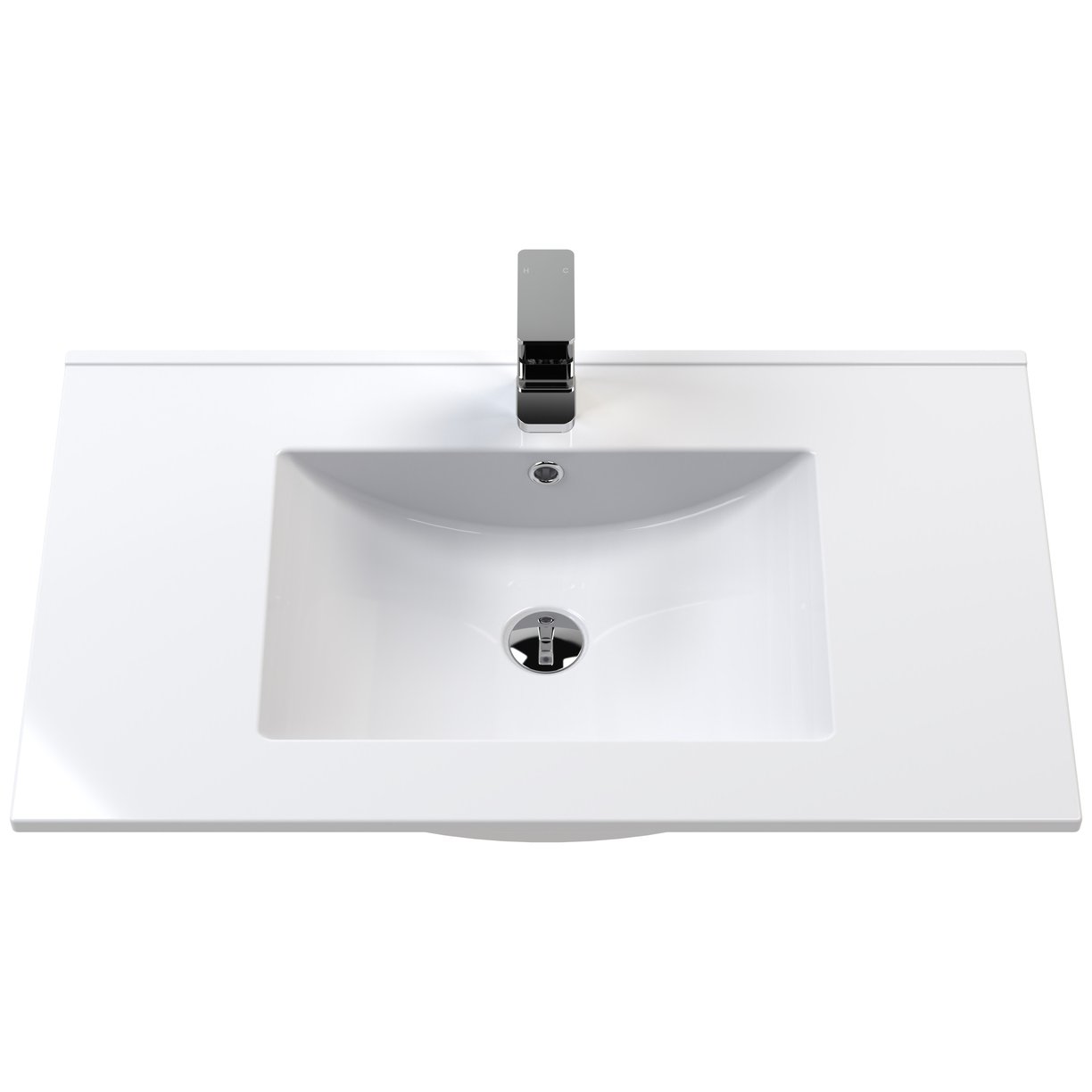800 WH 2-Drwr Unit Minimalist Basin 1TH - Pebble Grey