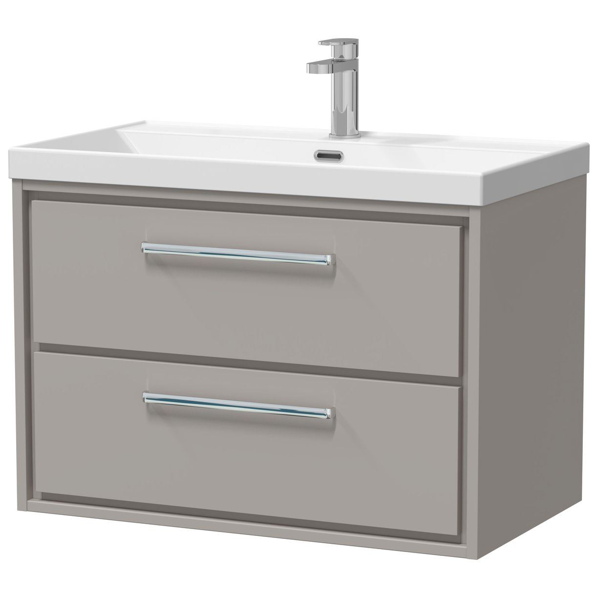 800 WH 2-Drawer Unit Thin Edge Basin 1TH - Pebble Grey