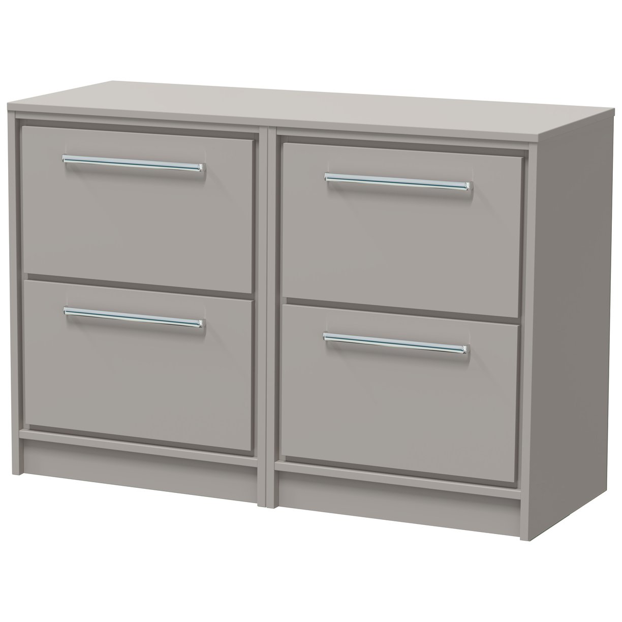 1200 FS 4-Drawer Unit & Worktop - Pebble Grey
