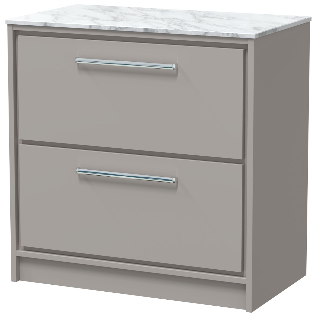 800 FS 2-Drawer Unit & Marble Top - Pebble Grey