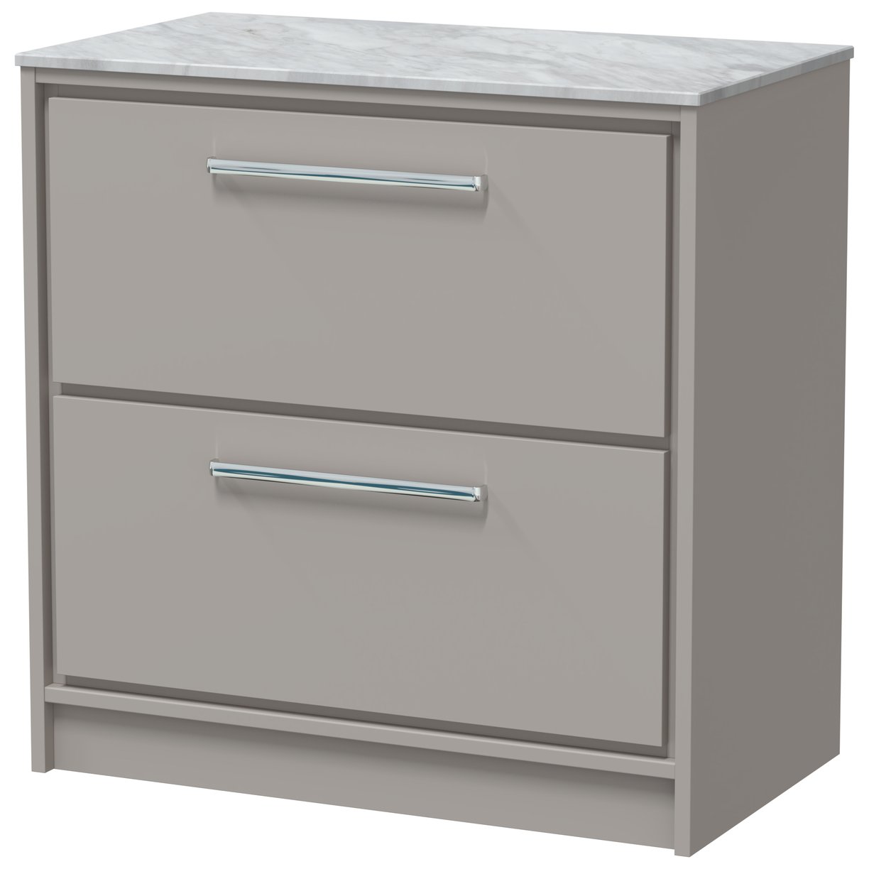 800 FS 2-Drawer Unit & Marble Top - Pebble Grey