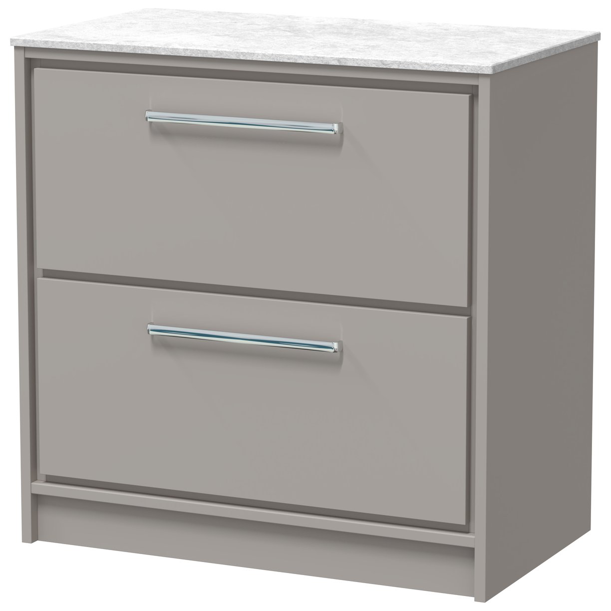 800 FS 2-Drawer Unit & Marble Top - Pebble Grey