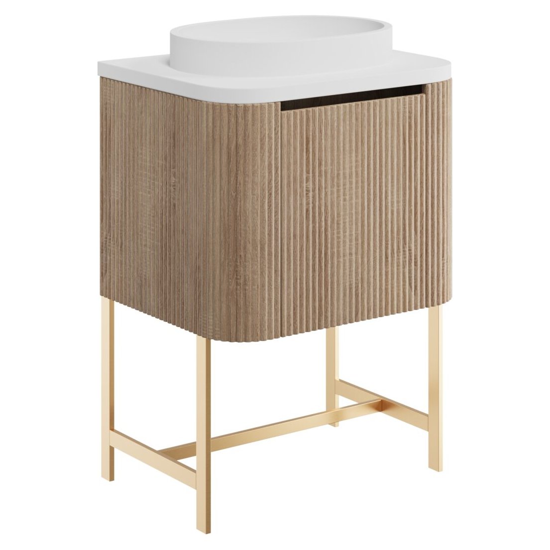 Linear 600 Brushed Brass Frame