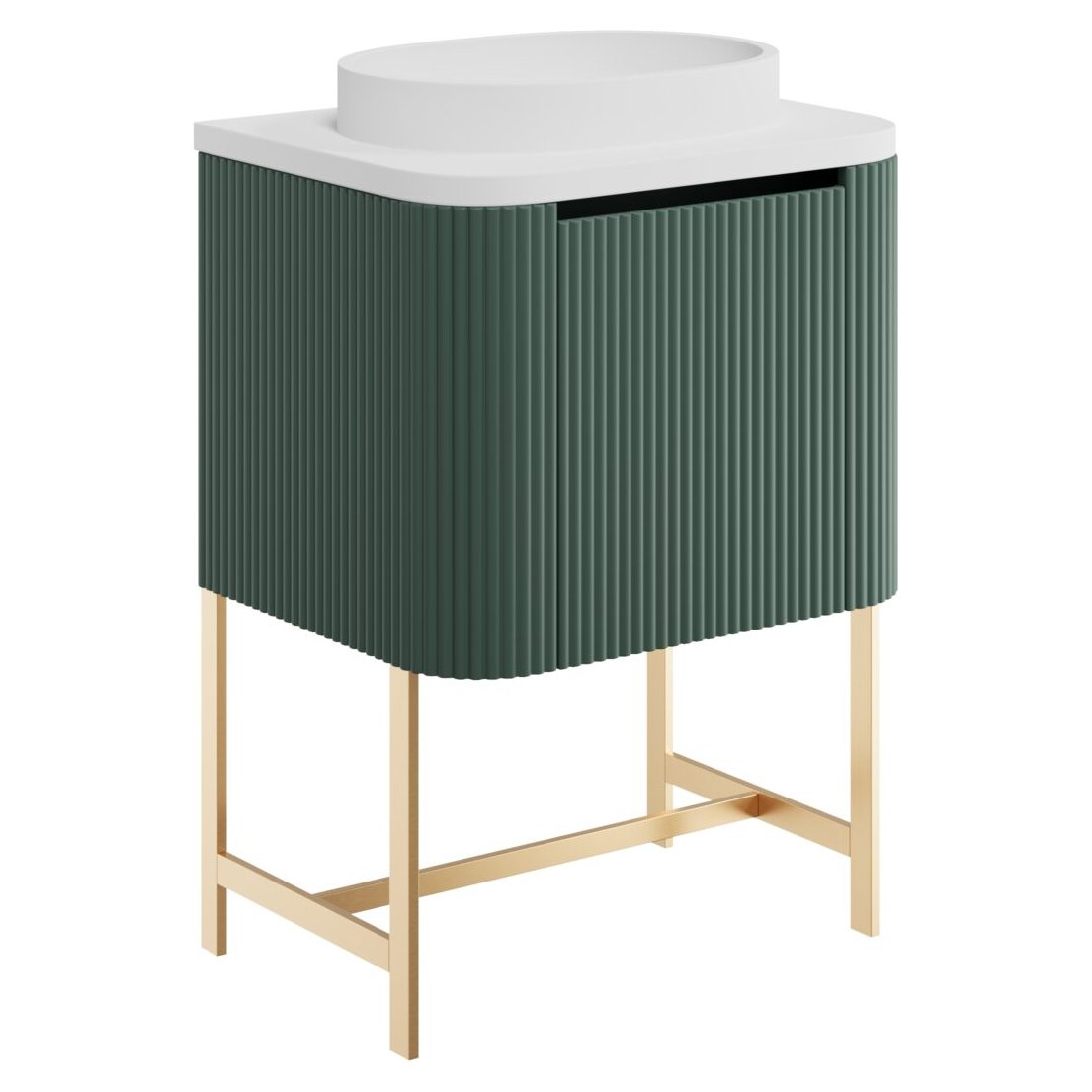 Linear 600 Brushed Brass Frame