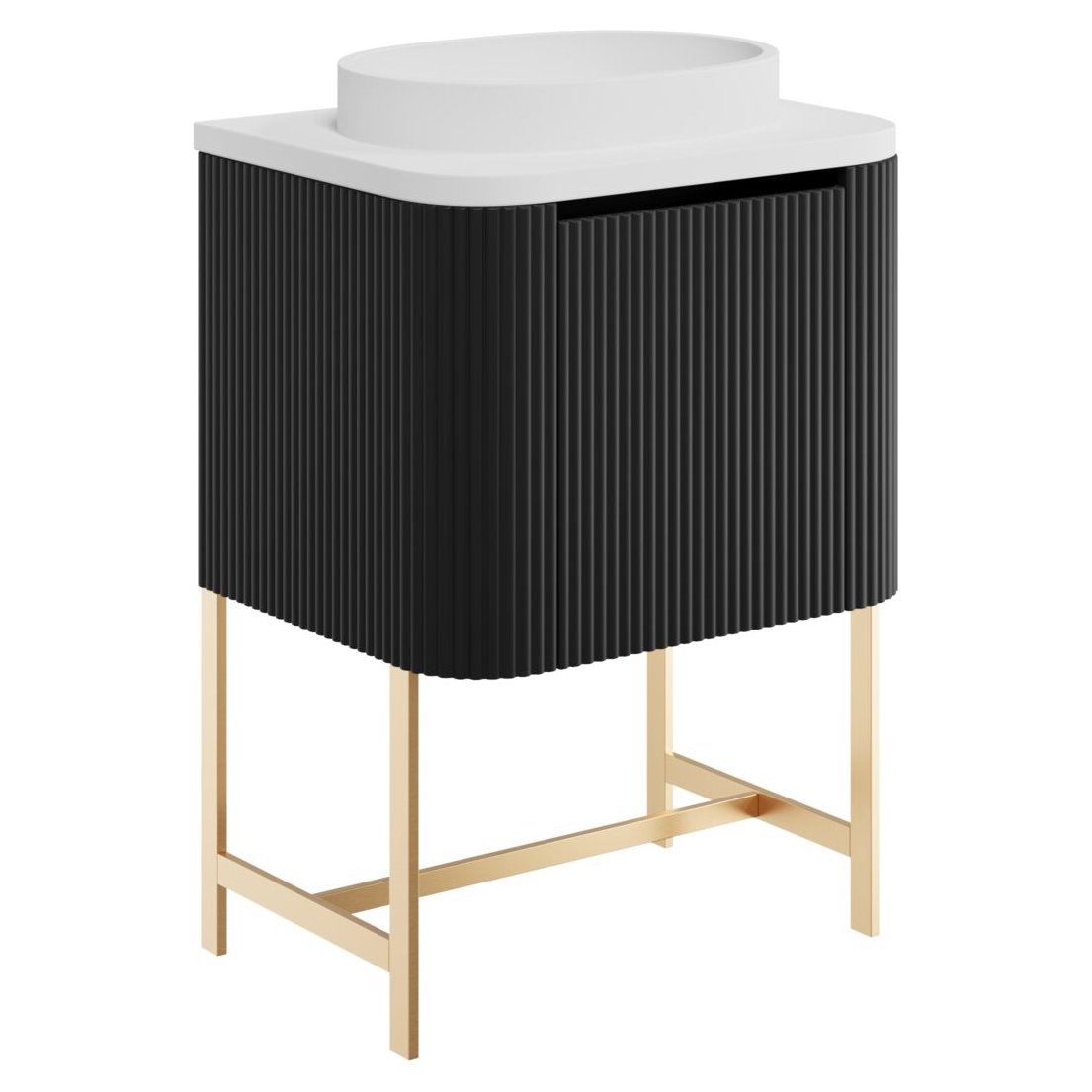 Linear 600 Brushed Brass Frame