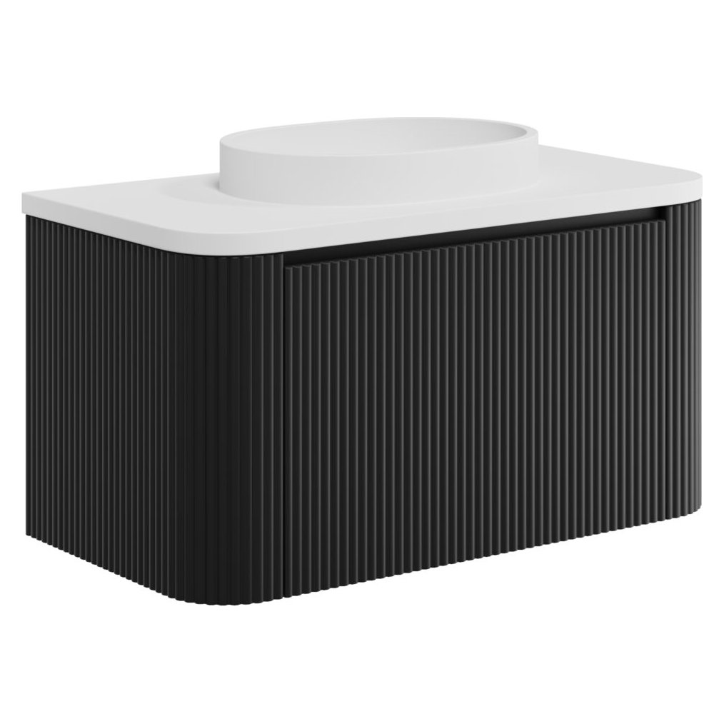 Linea 900 Curved Wall Hung Vanity Unit & Counter Top Basin