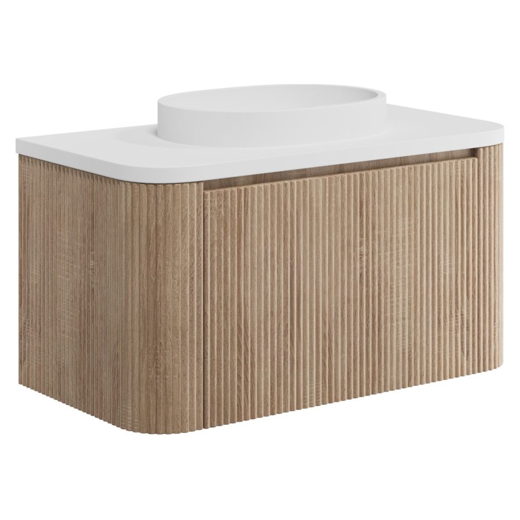 Linea 900 Curved Wall Hung Vanity Unit & Counter Top Basin