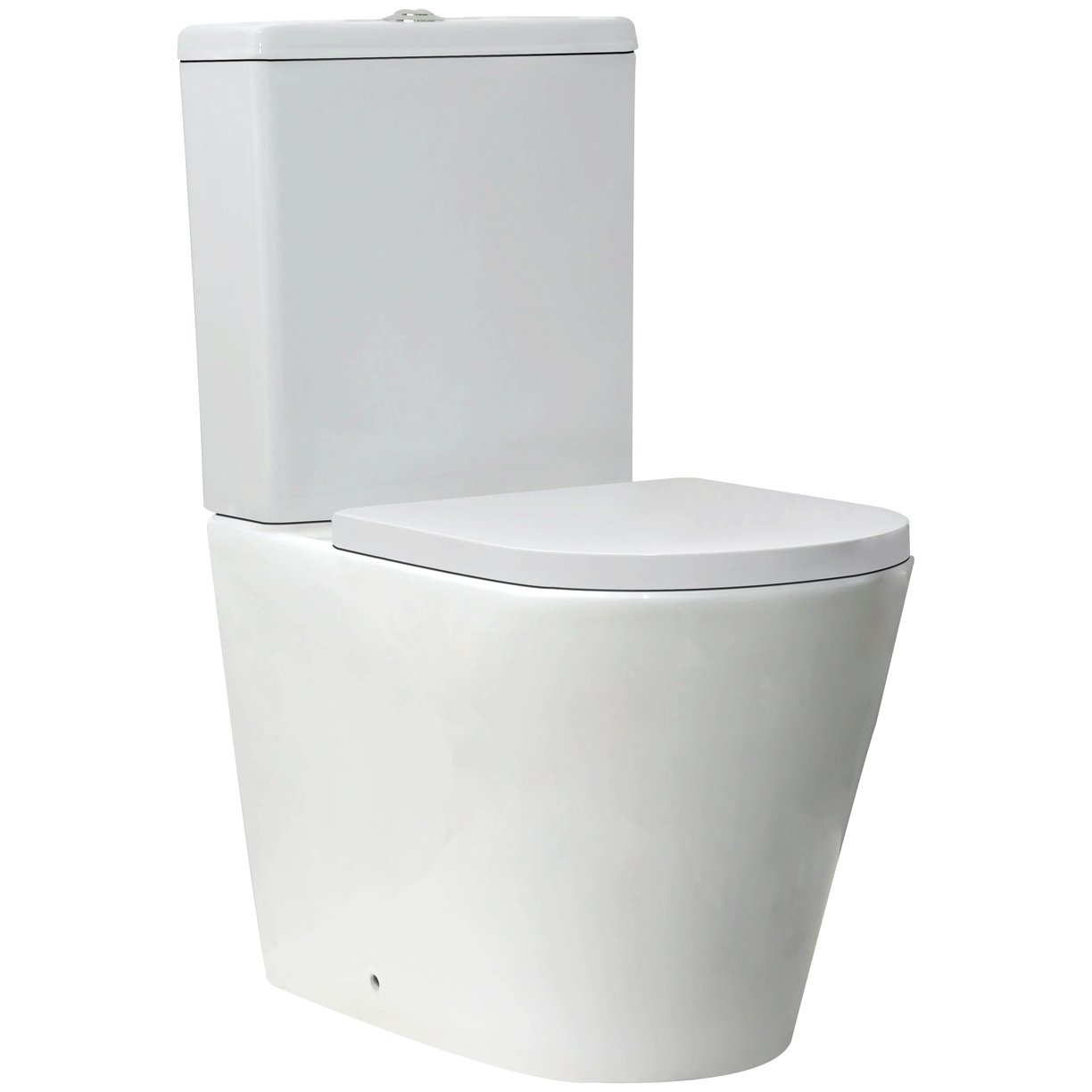 Linea Fully Back to Wall Pan & Seat, Rimless WHT Fittings