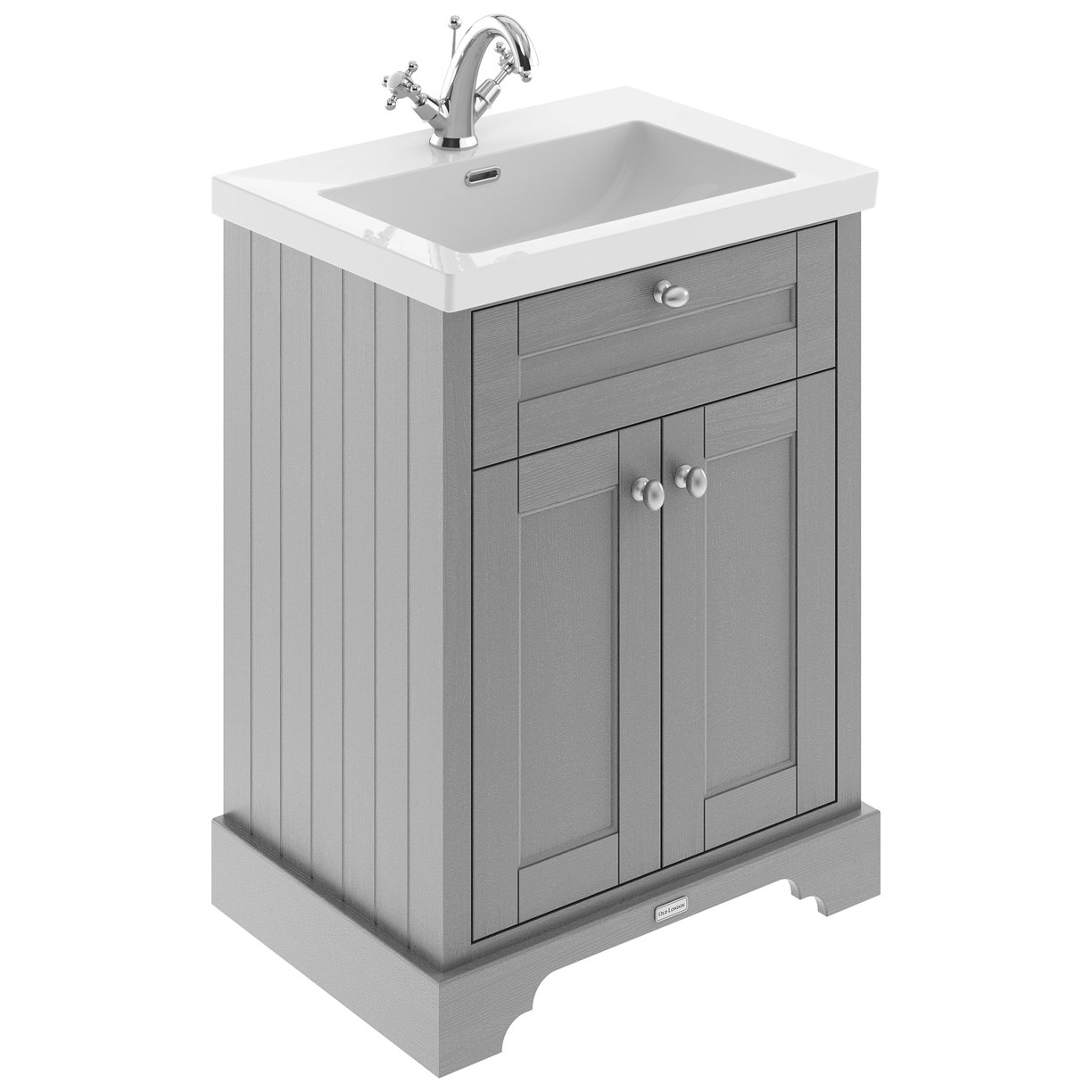 600 2-Door Unit & Contemporary Basin 1TH - Storm Grey