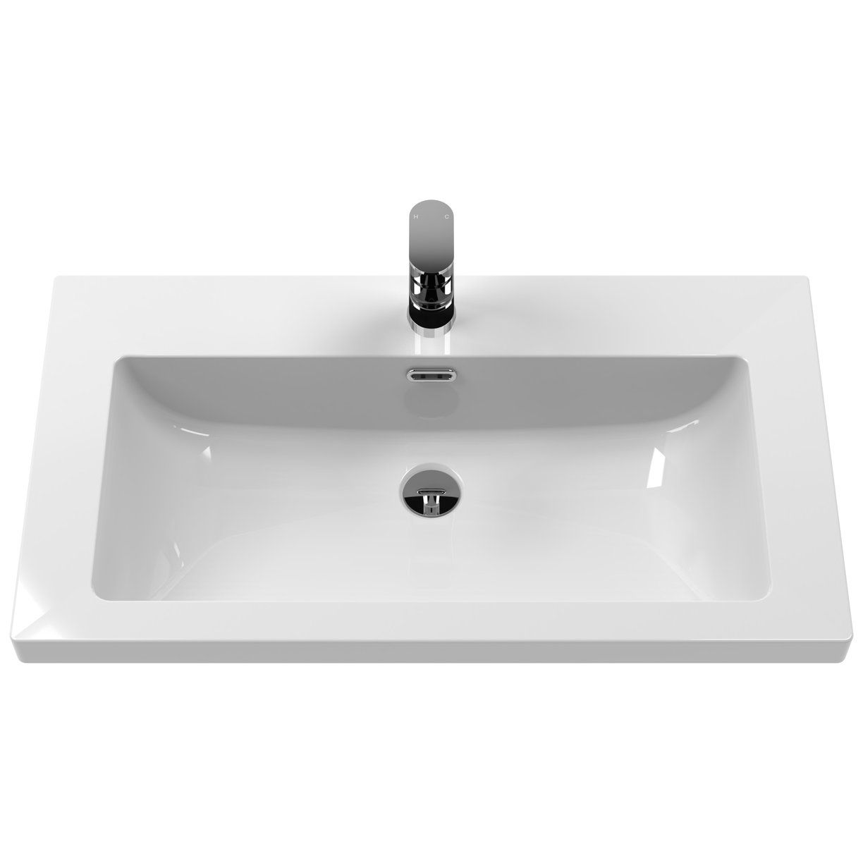 800 2-Door Unit & Contemporary Basin 1TH - Storm Grey