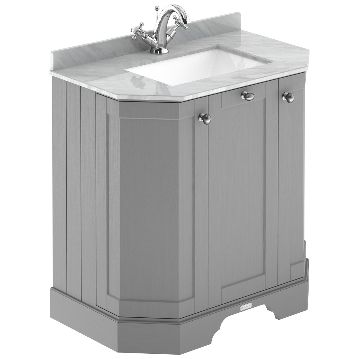750 3-Door Angled Unit & Marble Top 1Th  - Storm Grey