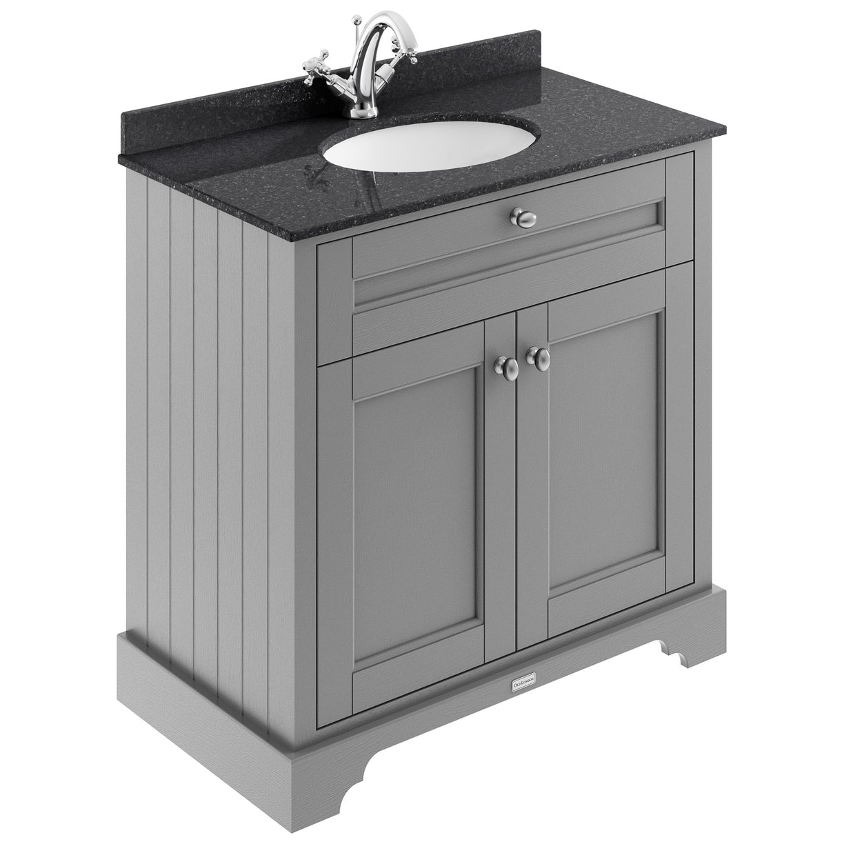800mm Cabinet & Marble Top (1TH) - Storm Grey