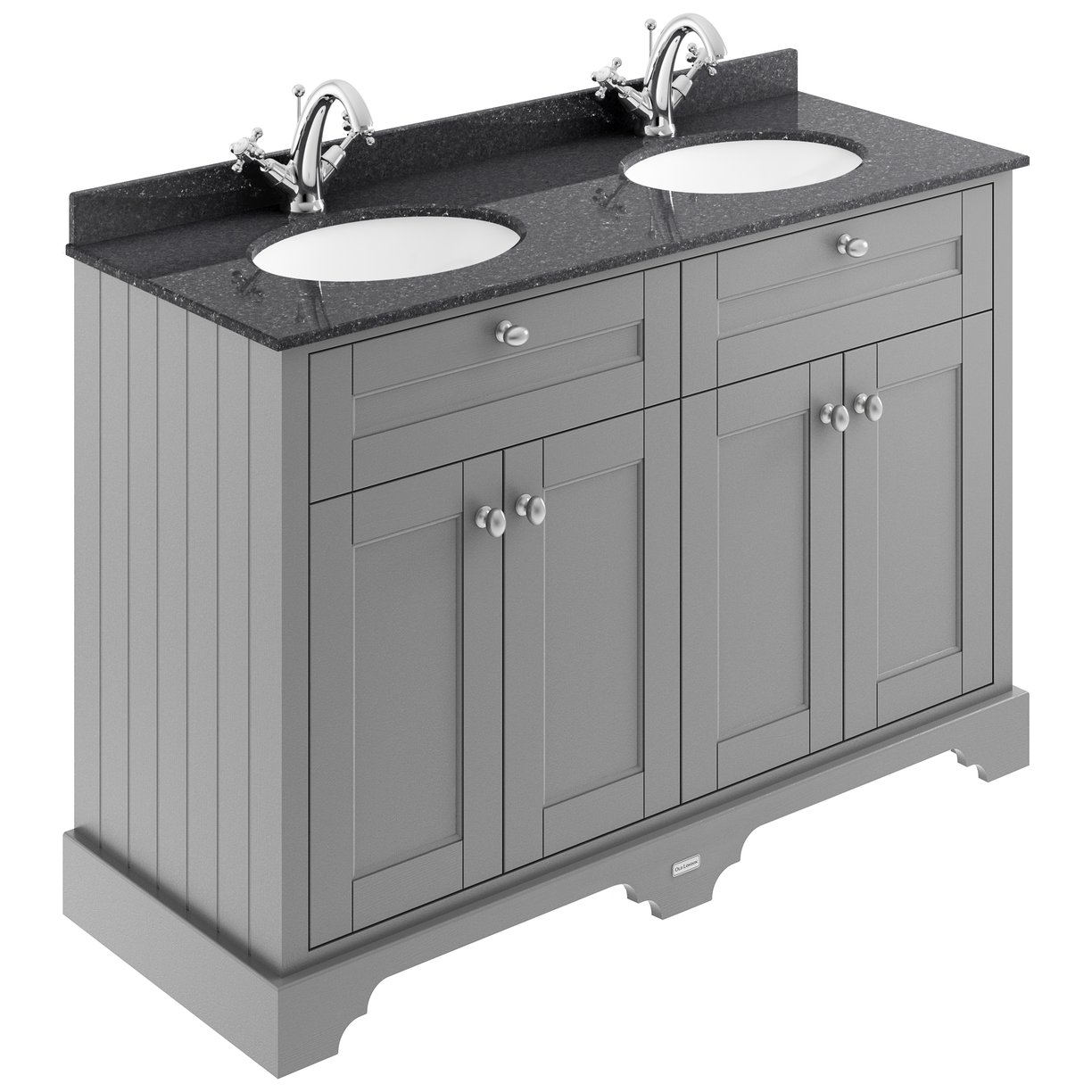 1200mm Cabinet & Double Marble Top (1TH) - Storm Grey