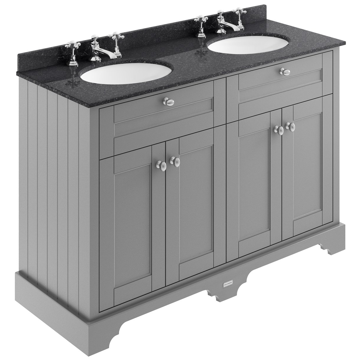 1200mm Cabinet & Double Marble Top (3TH) - Storm Grey