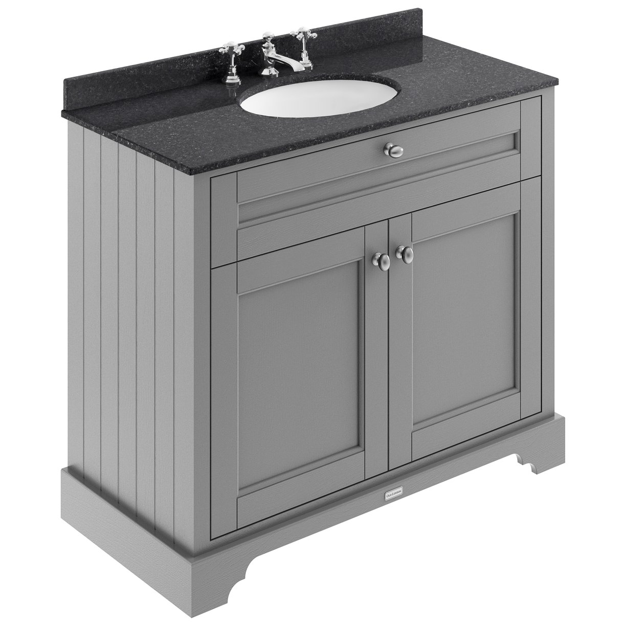 1000mm Cabinet & Marble Top (3TH) - Storm Grey