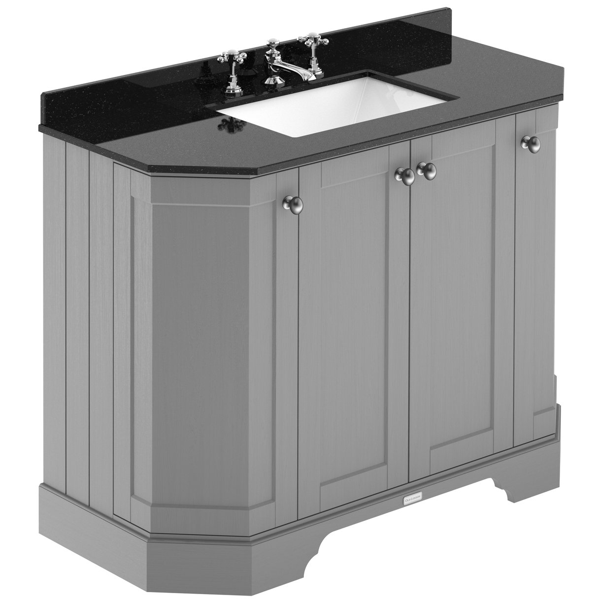 1000 4-Door Angled Unit & Marble Top 3TH - Storm Grey