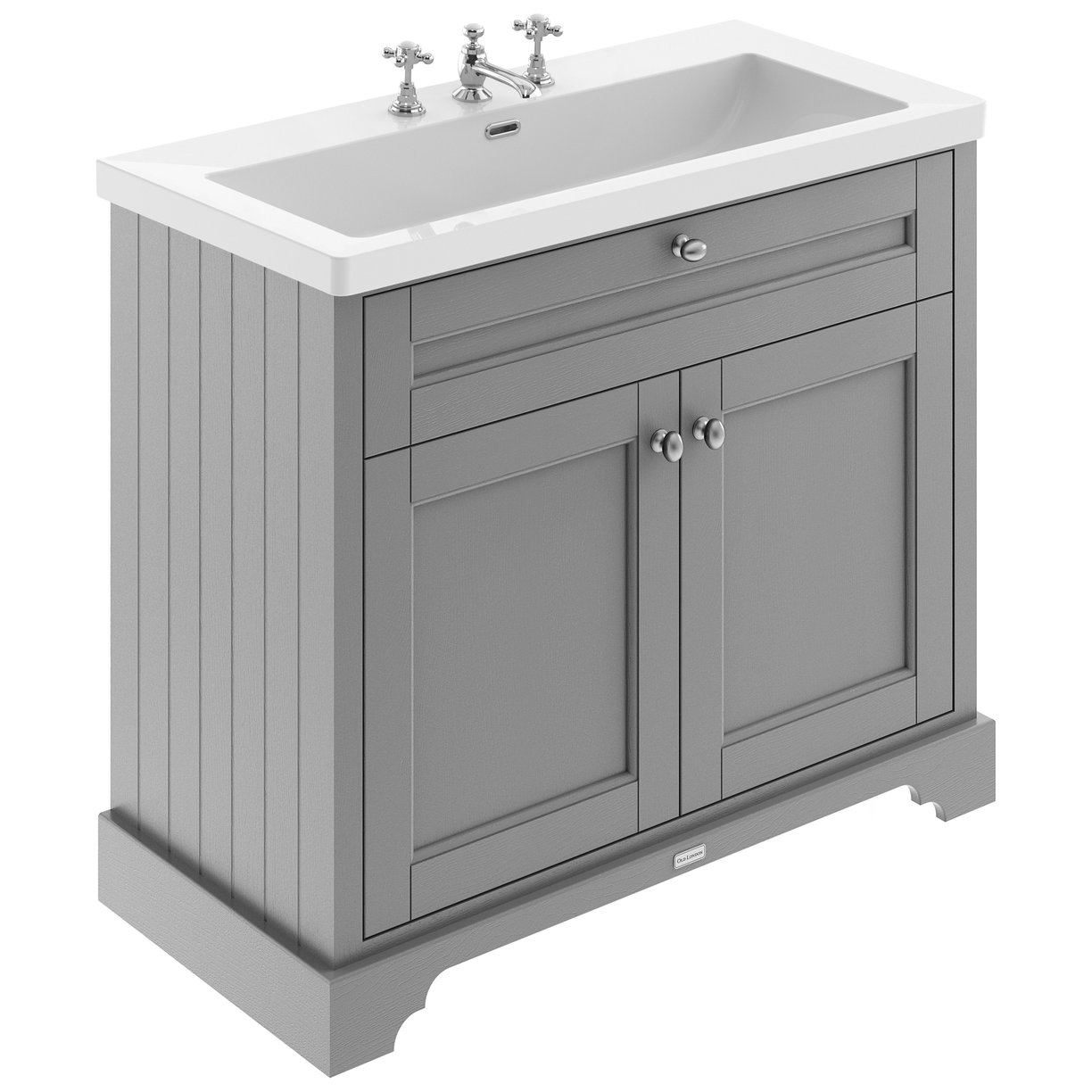 1000 2-Door Unit & Contemporary Basin 3T - Storm Grey