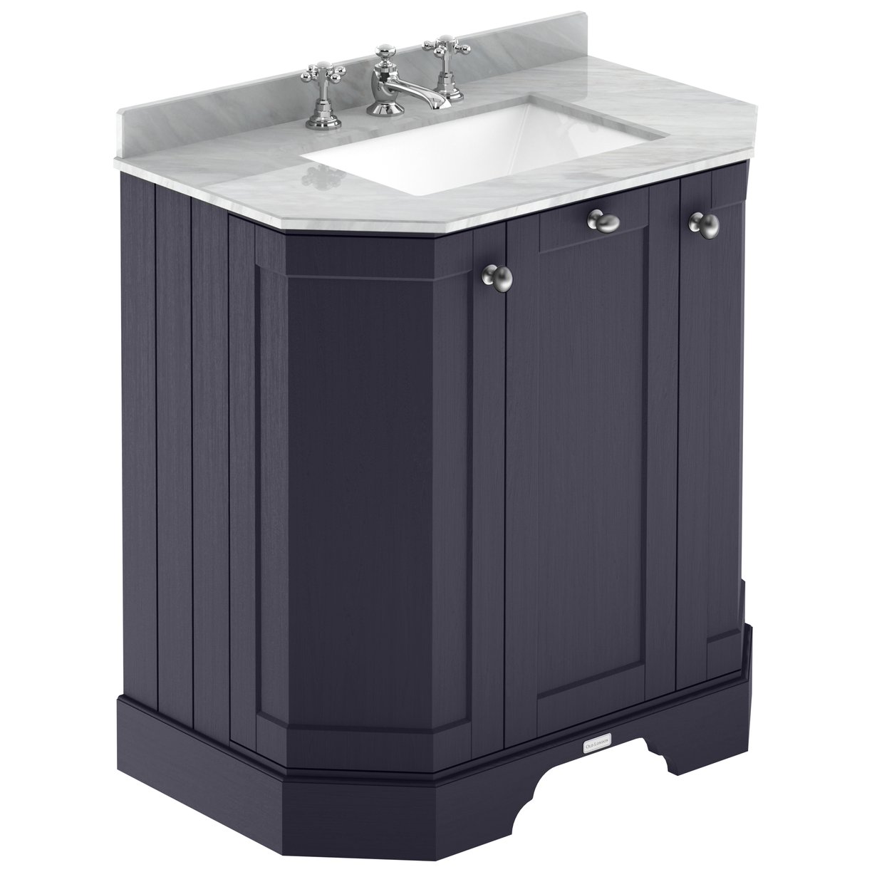 750 3-Door Angled Unit & Marble Top 3Th  - Twilight Blue