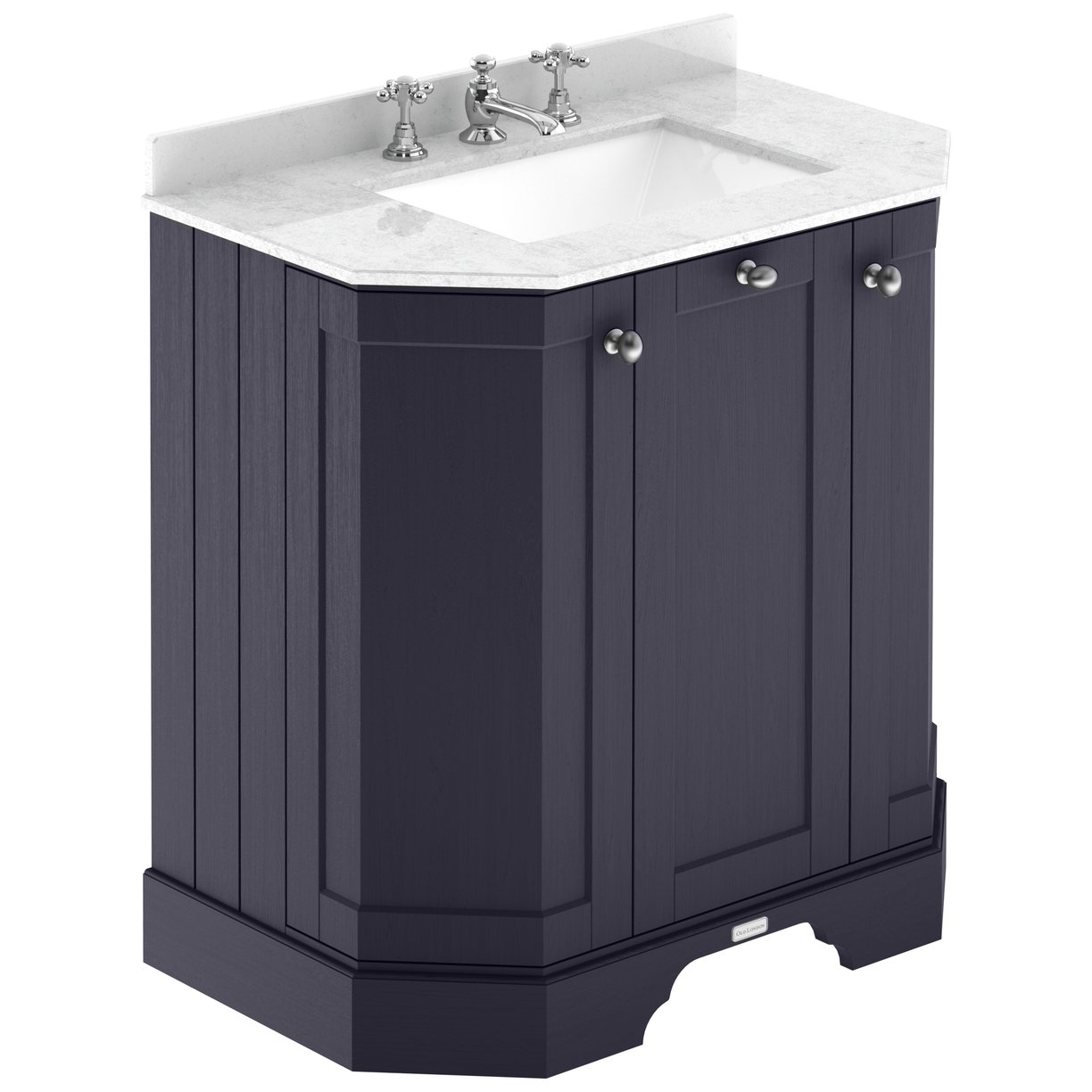750 3-Door Angled Unit & Marble Top 3Th  - Twilight Blue