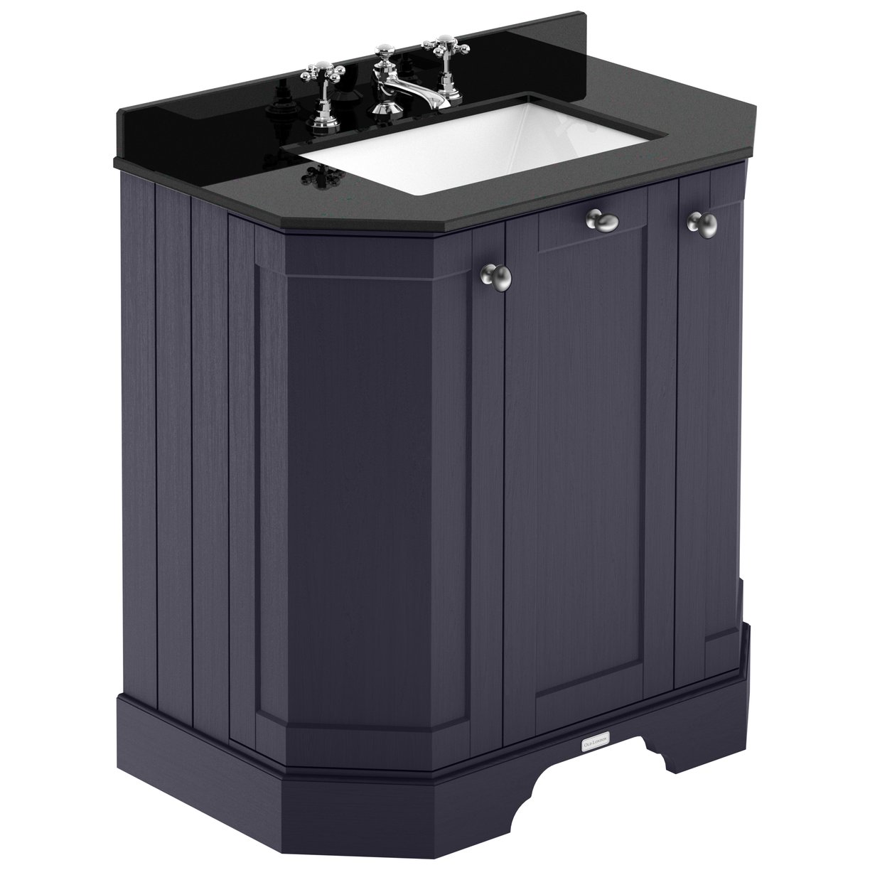 750 3-Door Angled Unit & Marble Top 3TH  - Twilight Blue