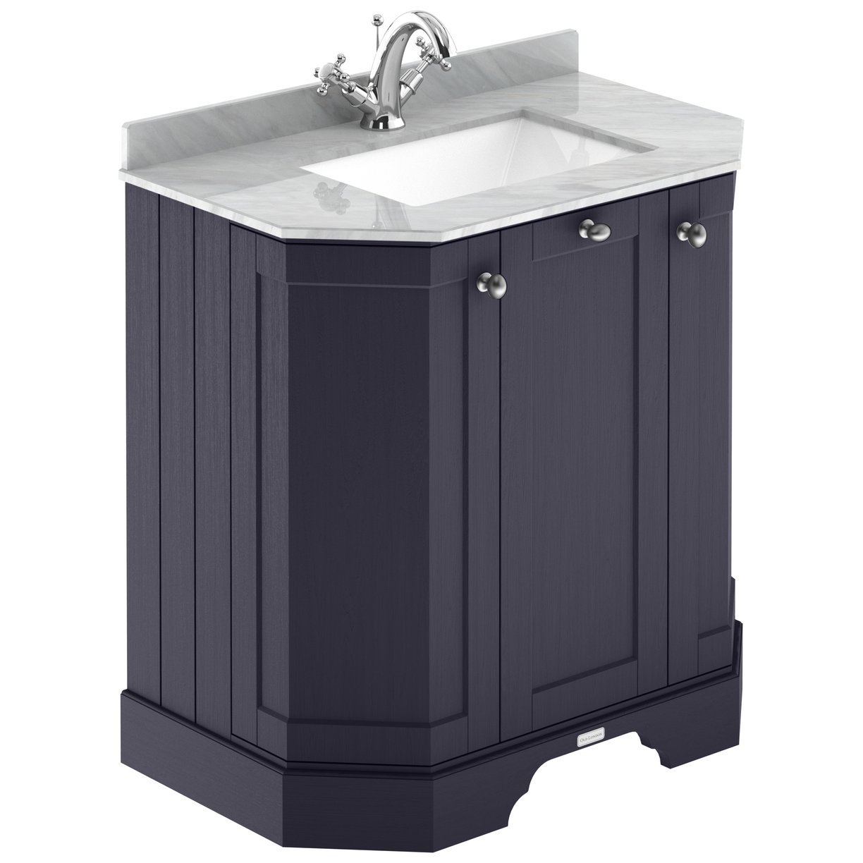 750 3-Door Angled Unit & Marble Top 1Th  - Twilight Blue