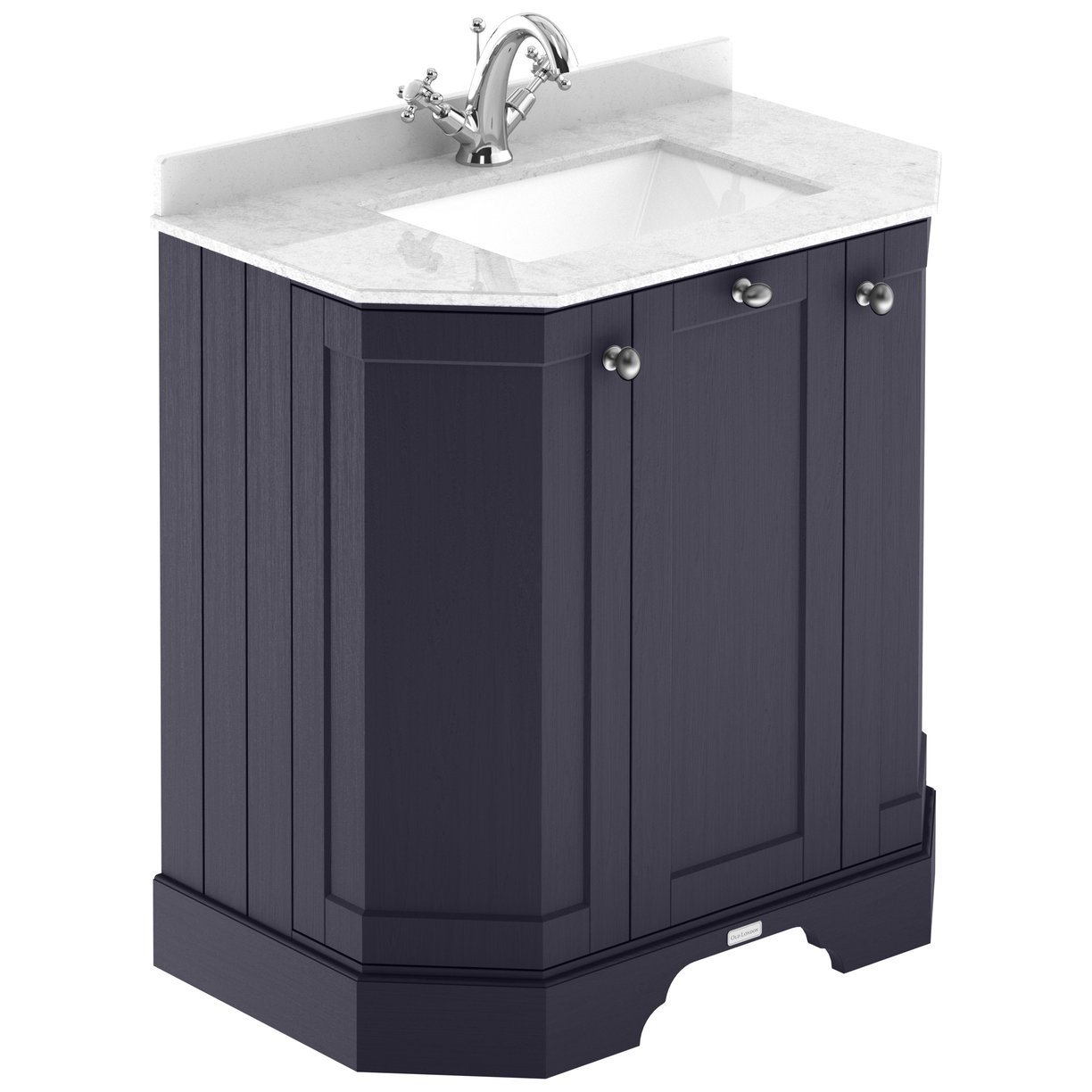 750 3-Door Angled Unit & Marble Top 1Th  - Twilight Blue