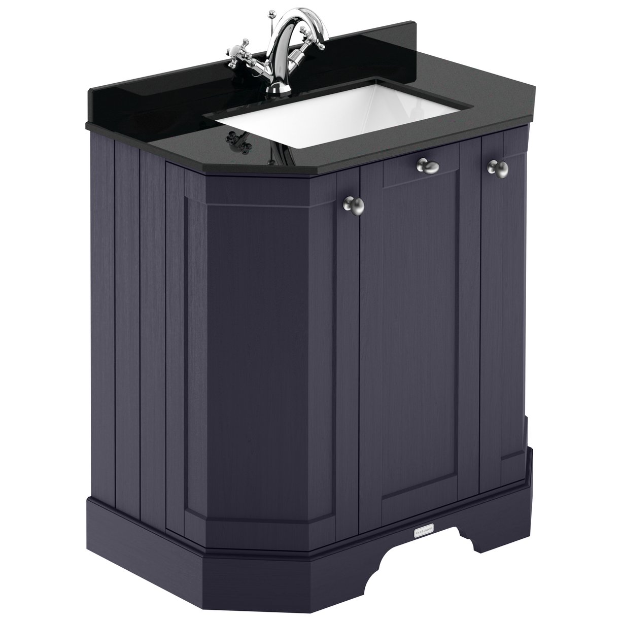 750 3-Door Angled Unit & Marble Top 1TH  - Twilight Blue