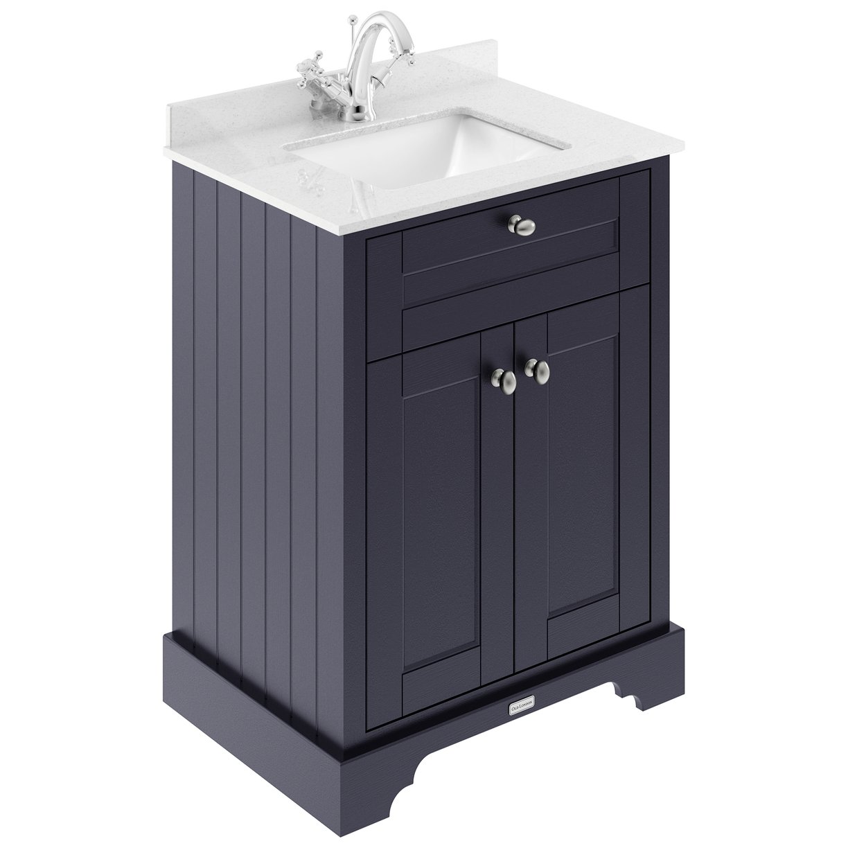 600 2-Door Unit & Square Marble Top 1Th - Twilight Blue