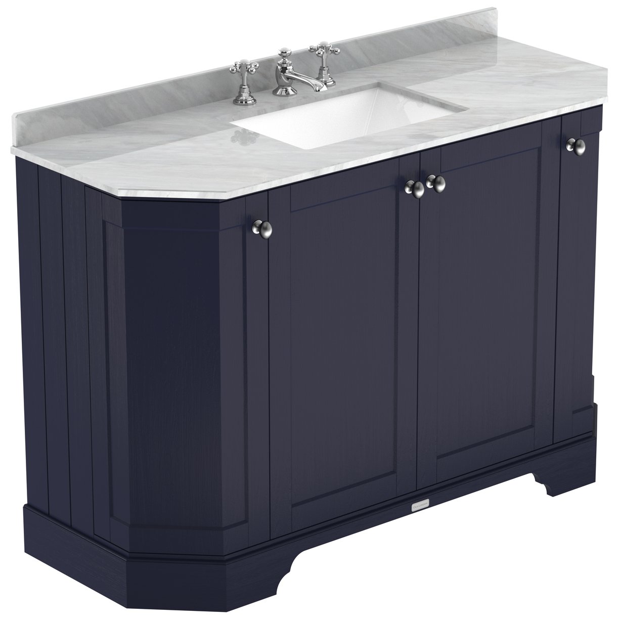 1200 4-Door Angled Unit & Marble Top 3Th - Twilight Blue