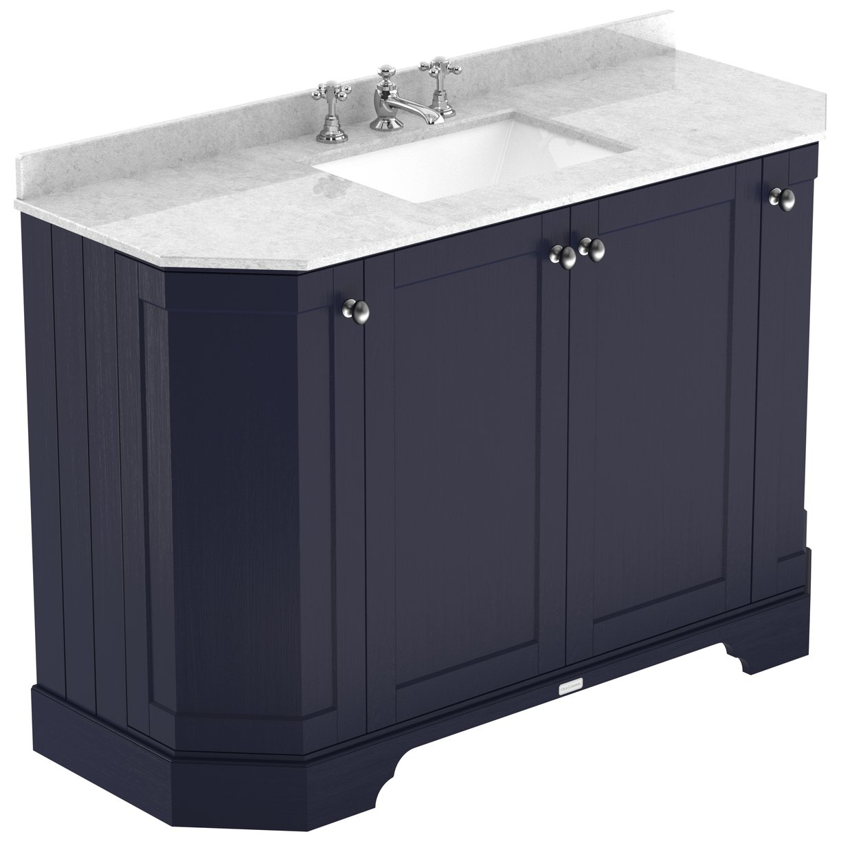 1200 4-Door Angled Unit & Marble Top 3Th - Twilight Blue