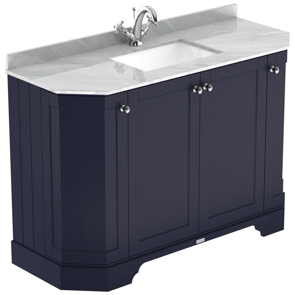 1200 4-Door Angled Unit & Marble Top 1Th - Twilight Blue