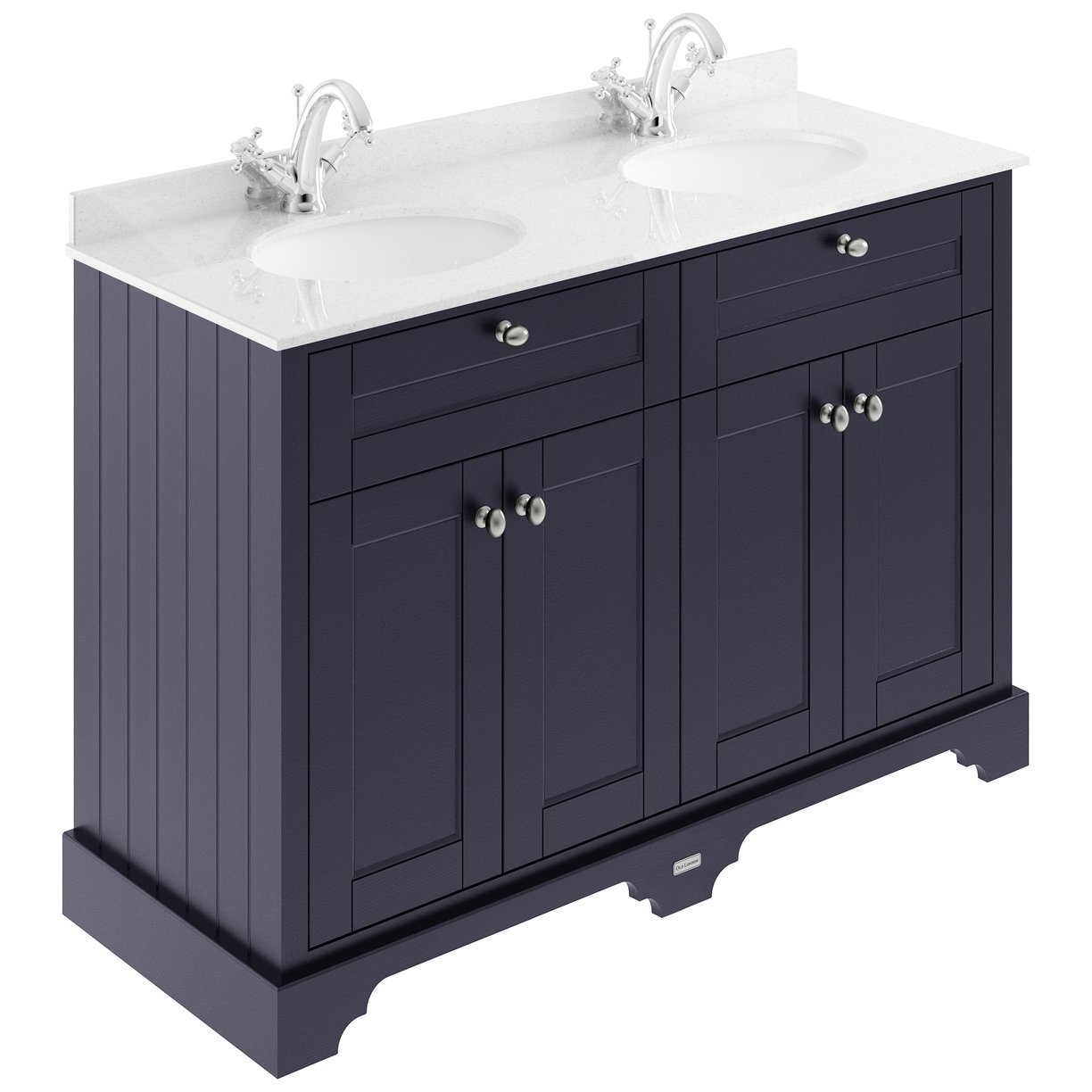 1200Mm Cabinet & Double Marble Top (1Th) - Twilight Blue