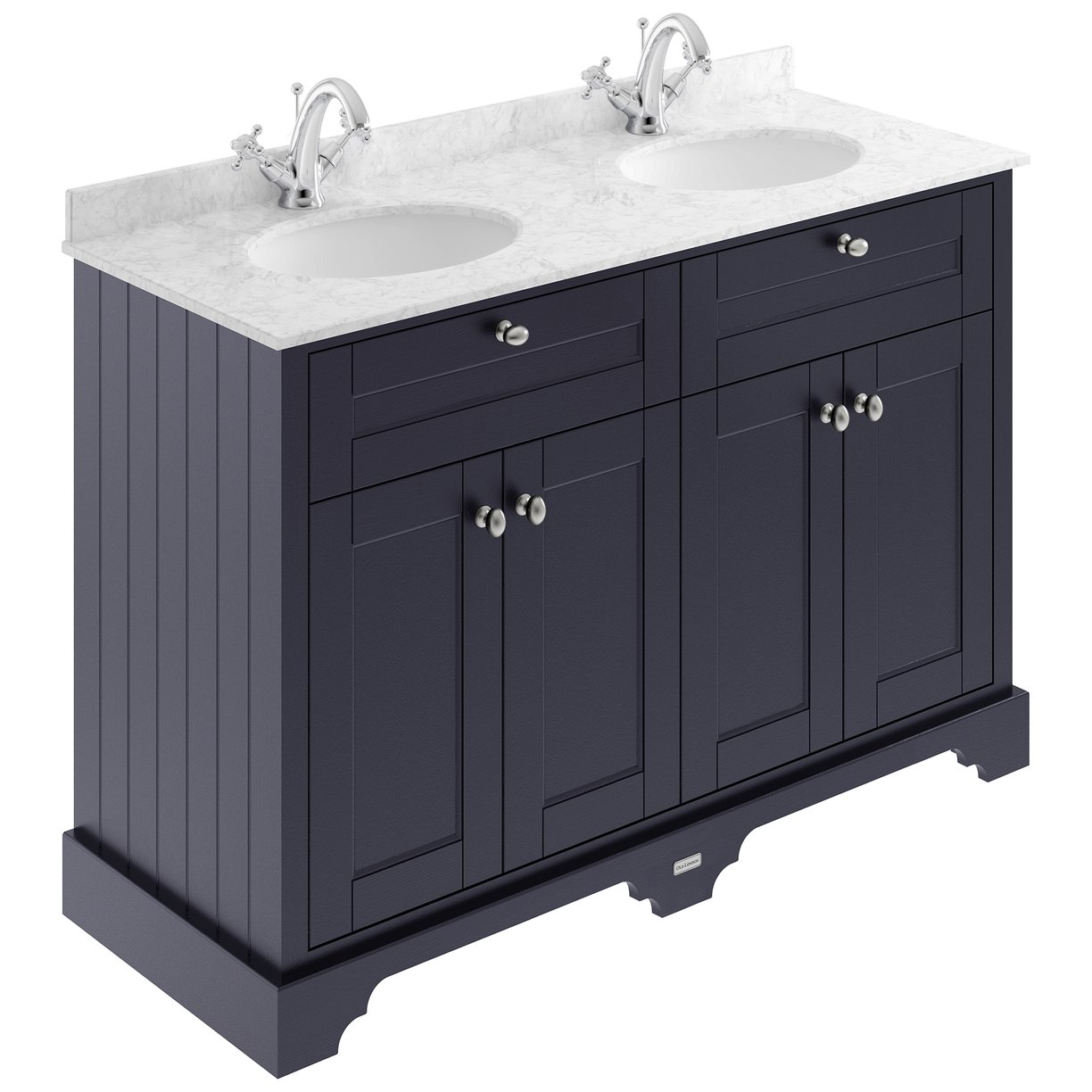 1200Mm Cabinet & Double Marble Top (1Th) - Twilight Blue