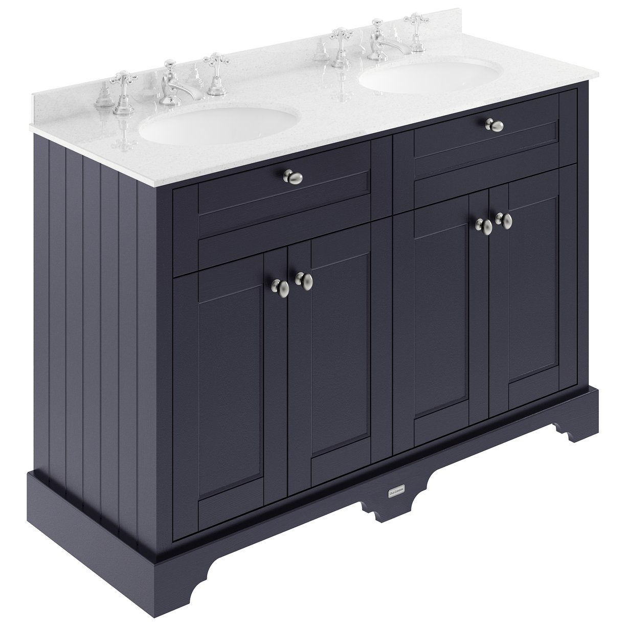 1200Mm Cabinet & Double Marble Top (3Th) - Twilight Blue