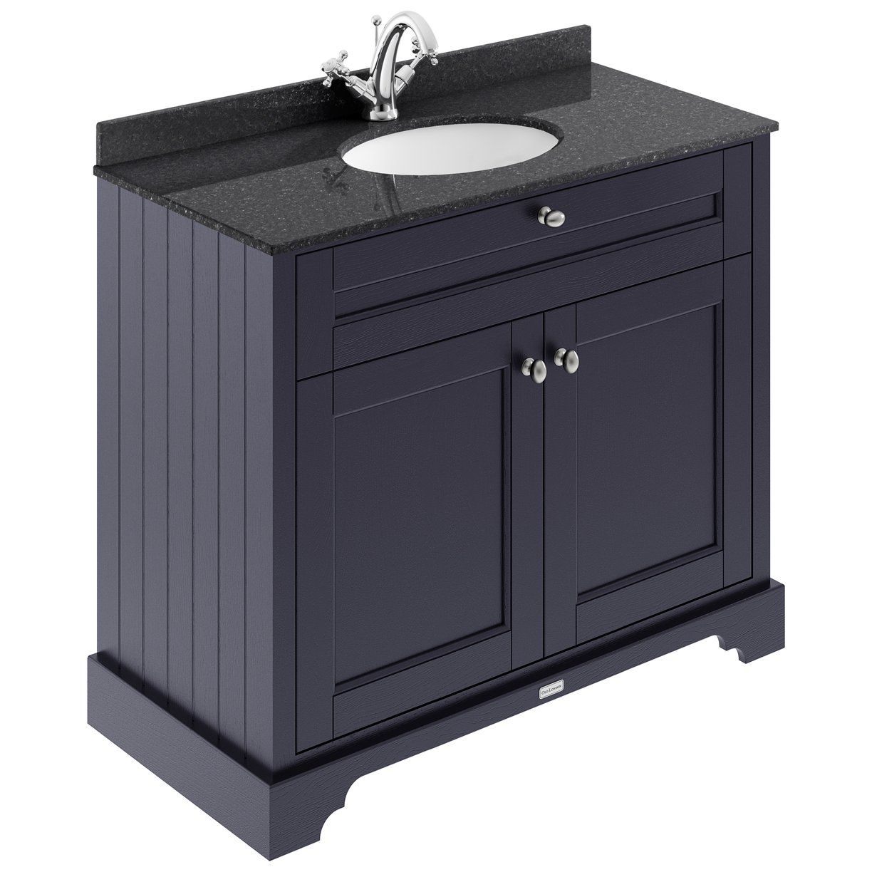 1000mm Cabinet & Marble Top (1TH) - Twilight Blue