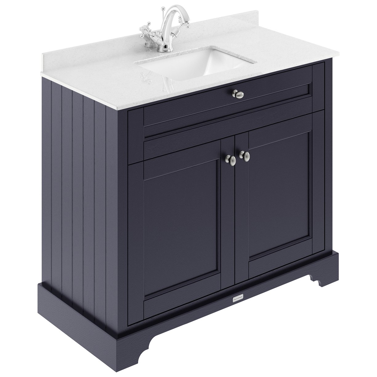1000 2-Door Unit & Square Marble Top 1Th - Twilight Blue