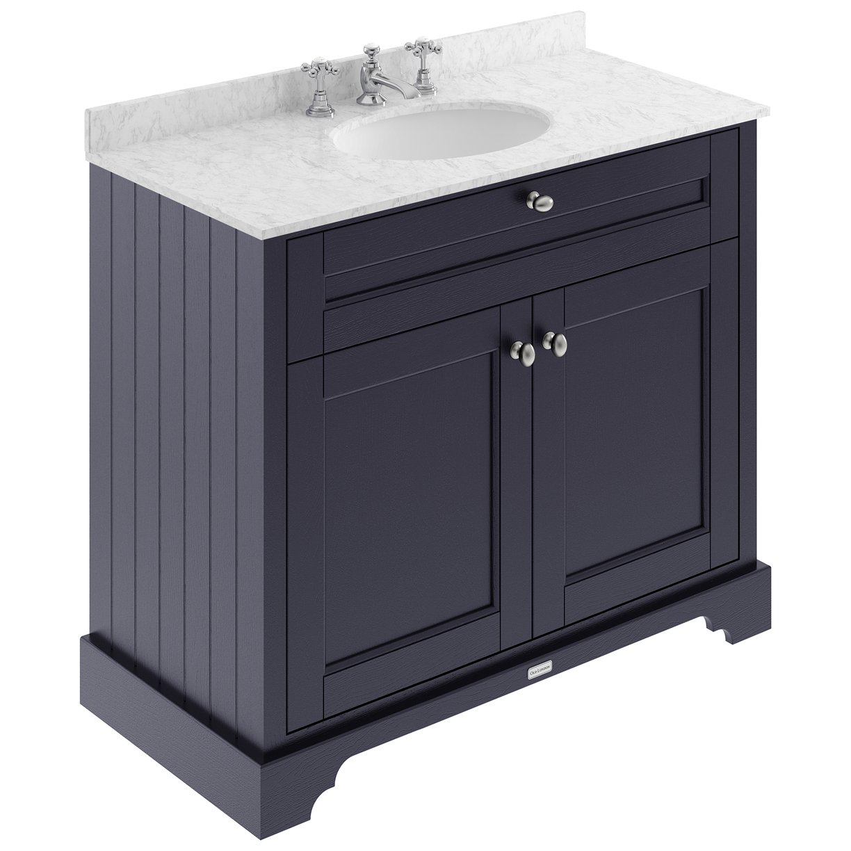1000Mm Cabinet & Marble Top (3Th) - Twilight Blue