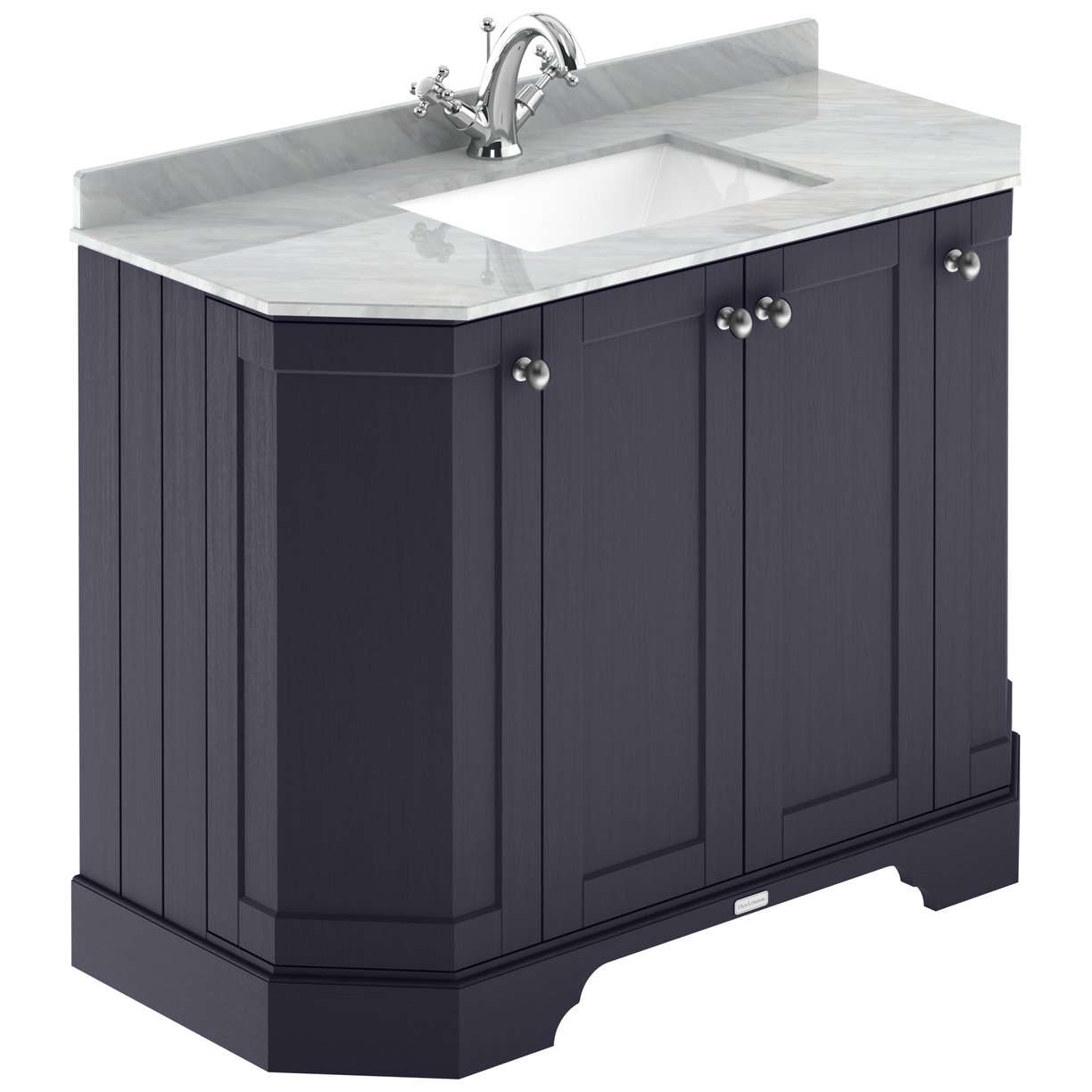 1000 4-Door Angled Unit & Marble Top 1Th - Twilight Blue