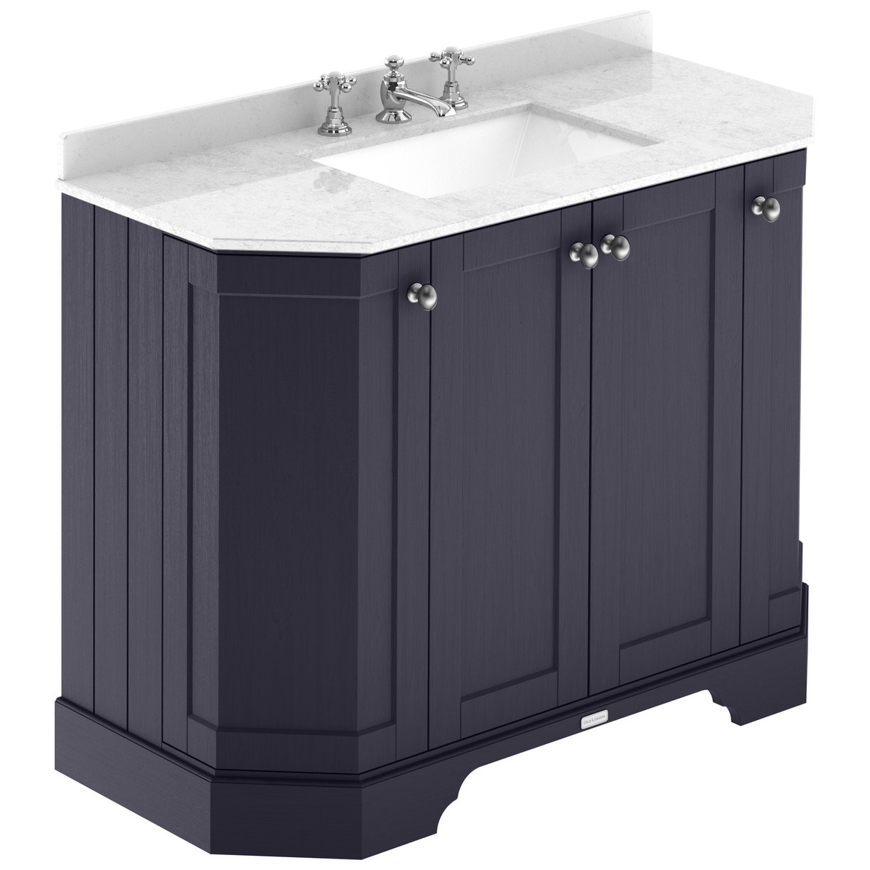 1000 4-Door Angled Unit & Marble Top 3Th - Twilight Blue