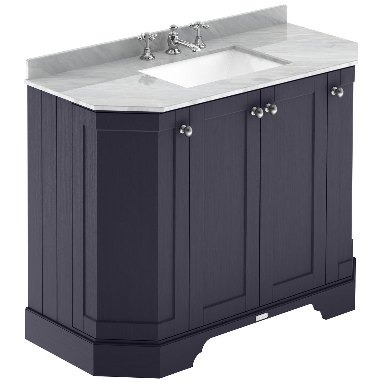 1000 4-Door Angled Unit & Marble Top 3Th - Twilight Blue